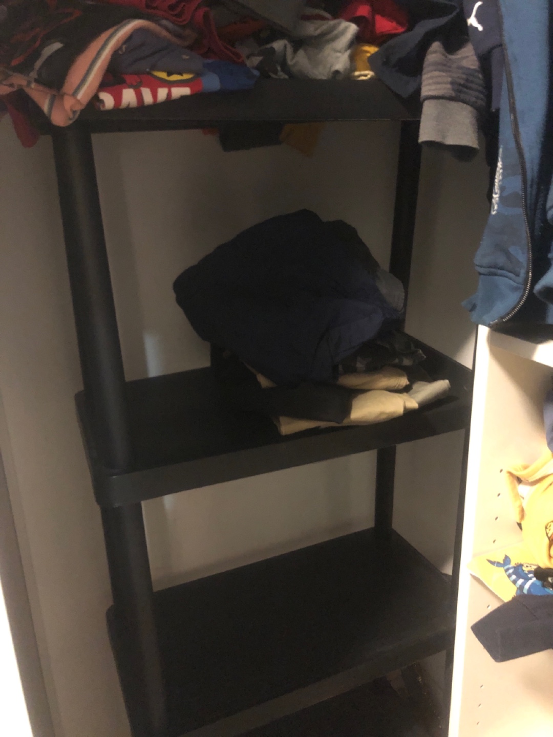 Black 4-shelf Storage Unit