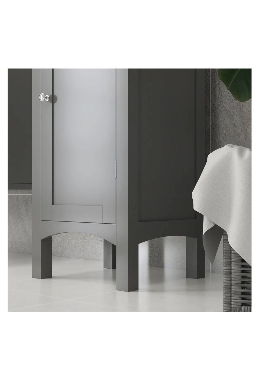 Tall Grey Cabinet with Adjustable Shelves - photo 3