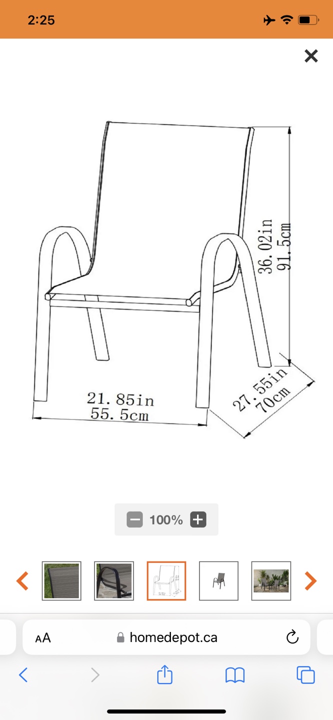 Set of 2 Home Depot Patio Chairs - photo 4