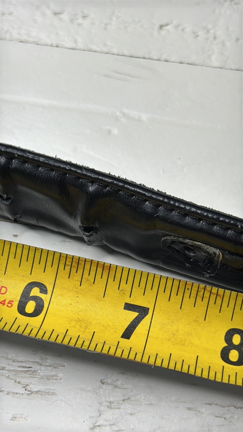 Black Leather Belt with Gold Buckle - photo 5