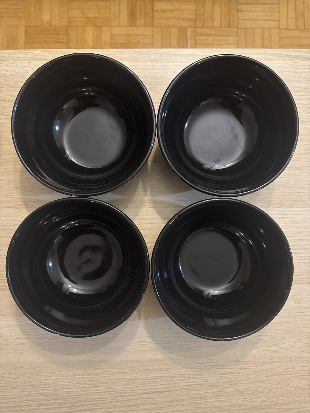 Set of 4 Black Bowls