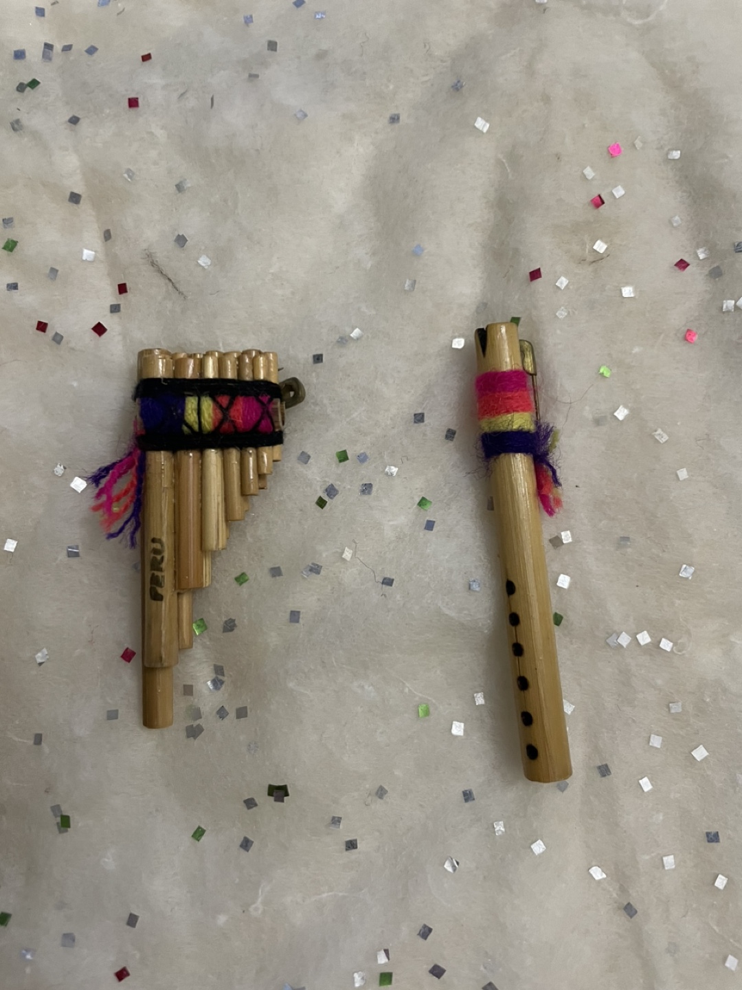 Peruvian Wooden Pins - Quena & Zampoña