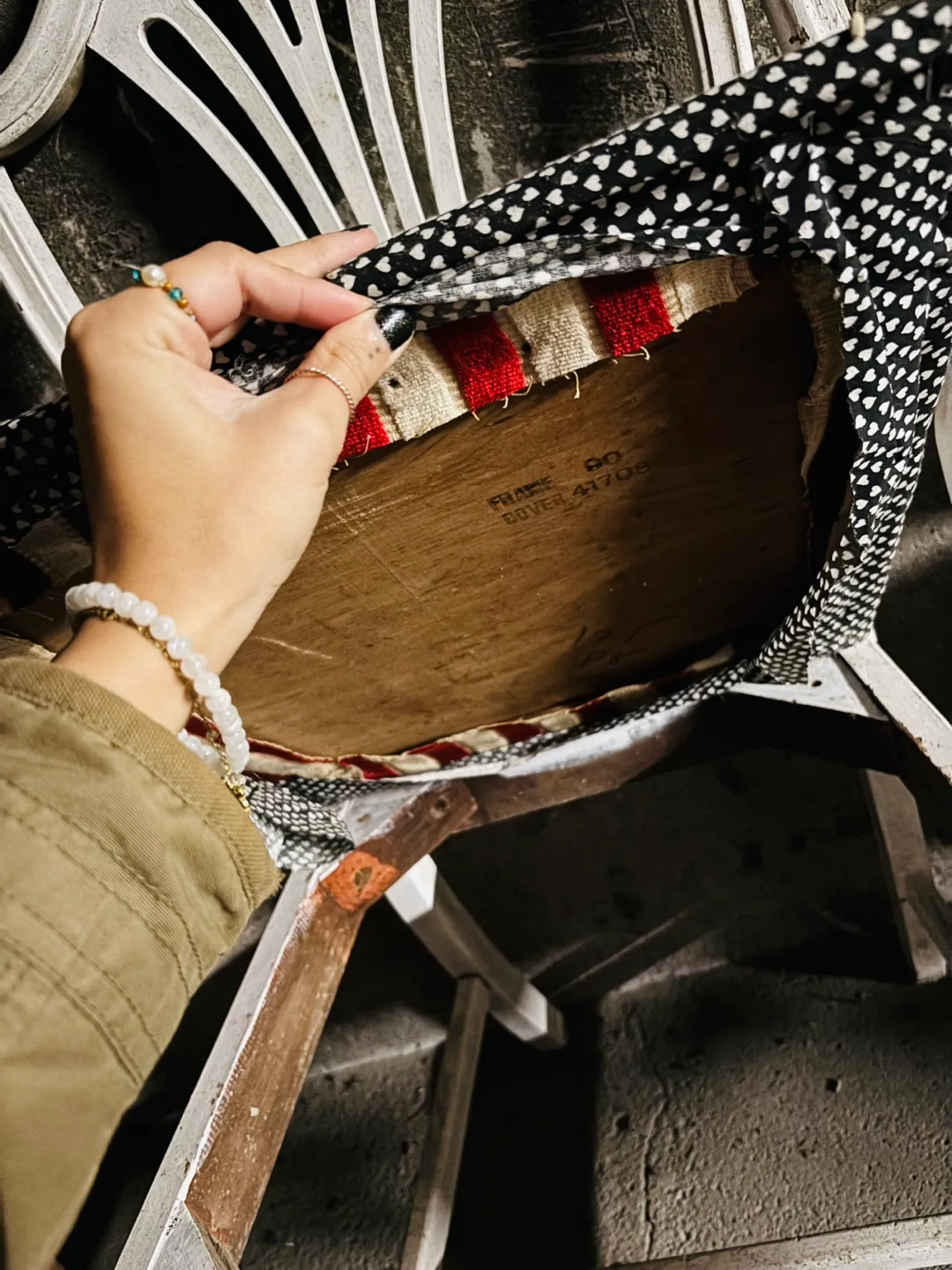 Set of 3 Antique White Chairs (early 1900s) image indicator(4)