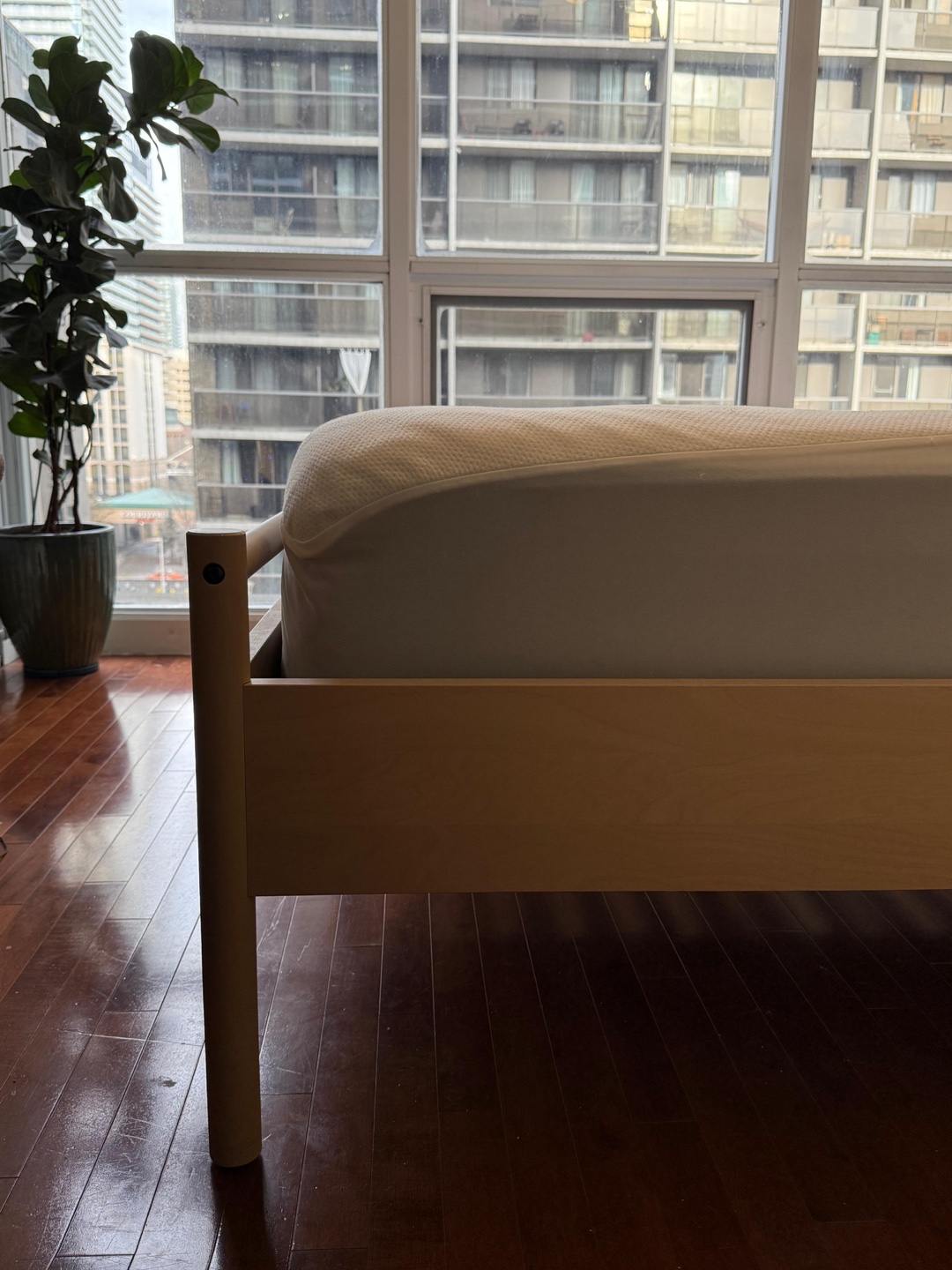 BJÖRKSNÄS Bed frame, birch/birch veneer/Luröy, Queen - photo 3