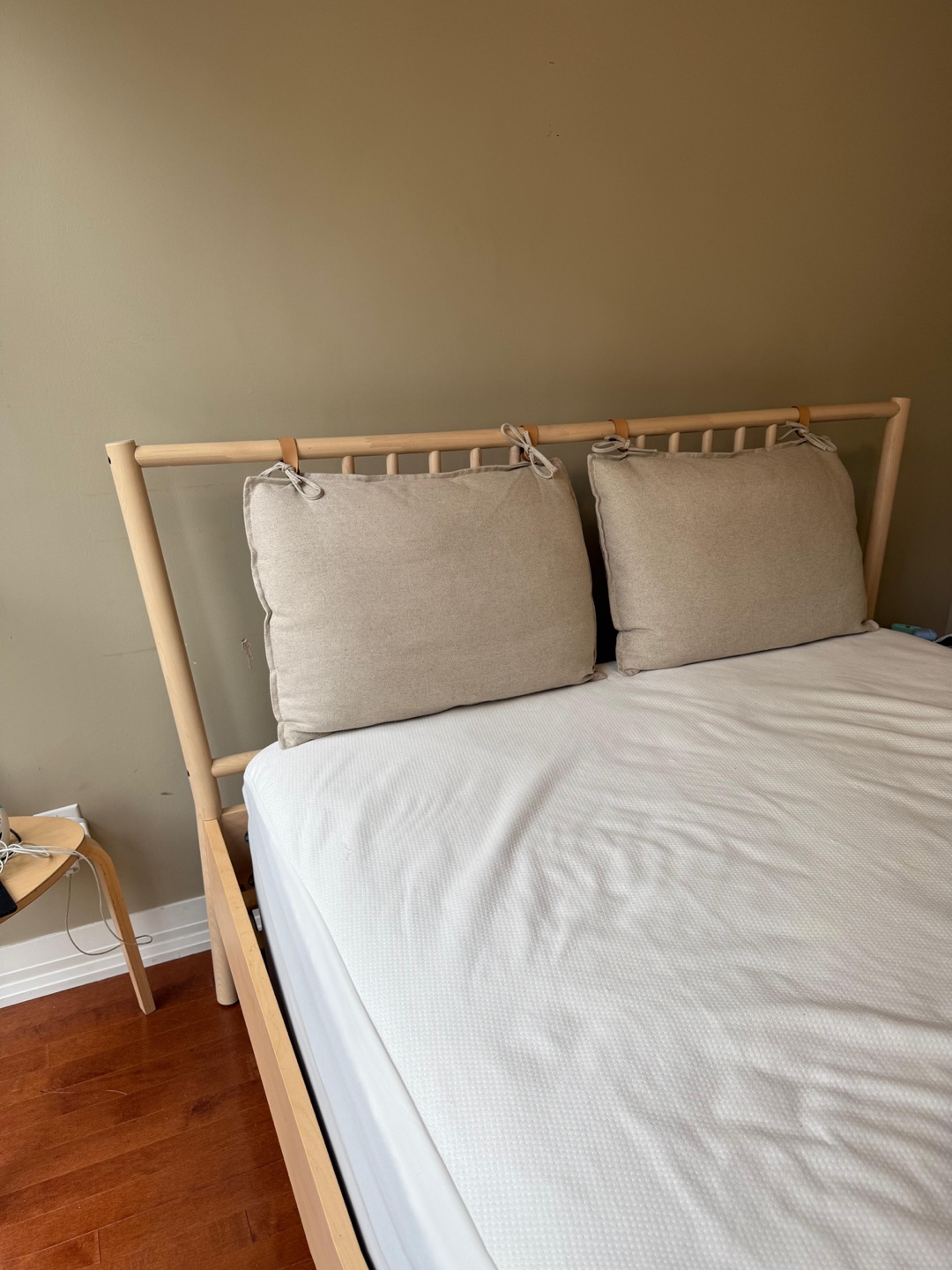 BJÖRKSNÄS Bed frame, birch/birch veneer/Luröy, Queen - photo 2
