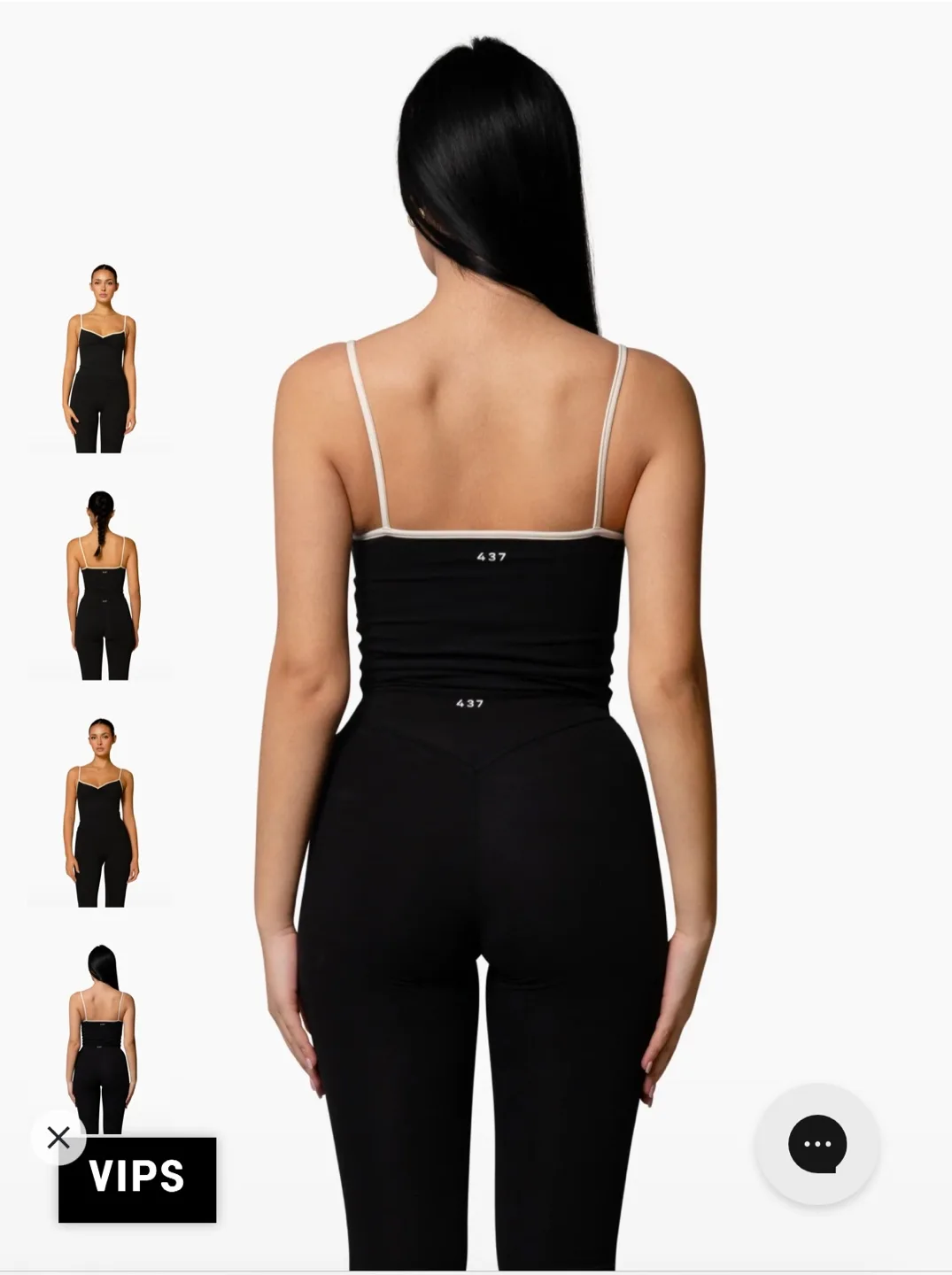 Four Three Seven Ballet Tank Top Black Creme image indicator(2)