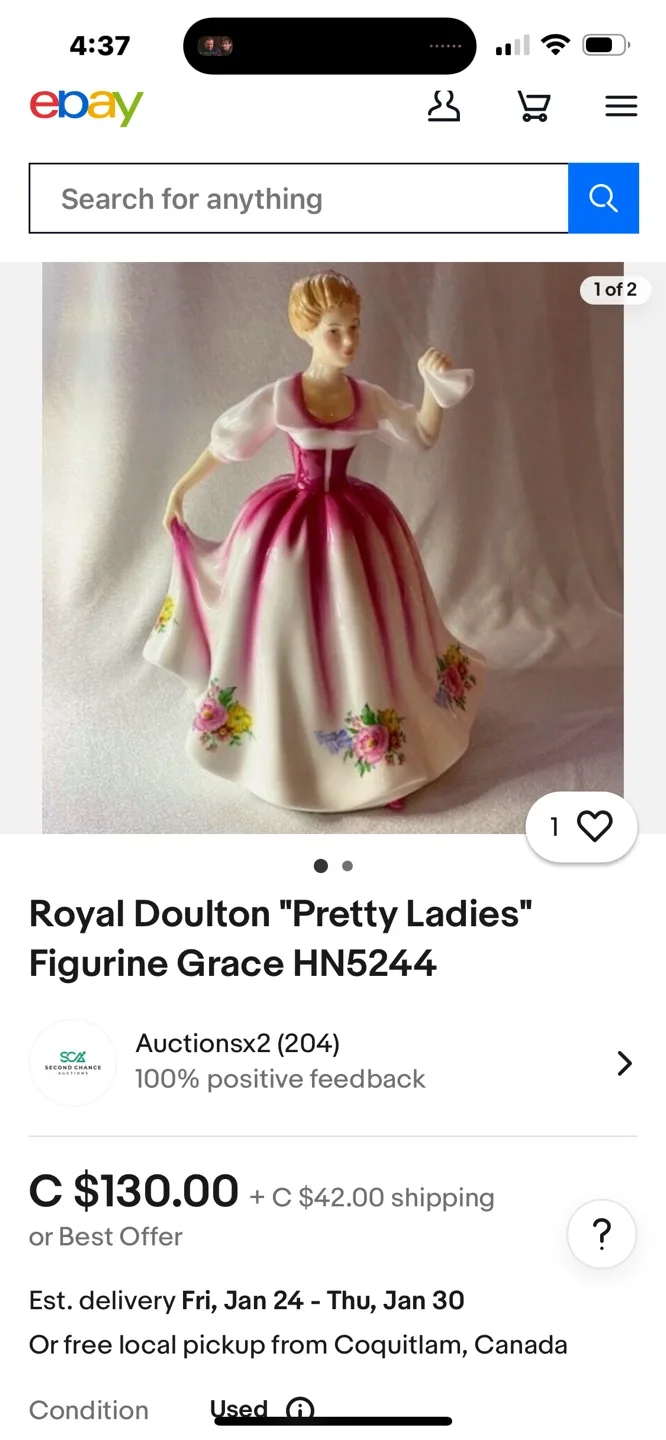 Royal Doulton "Pretty Ladies" image indicator(6)