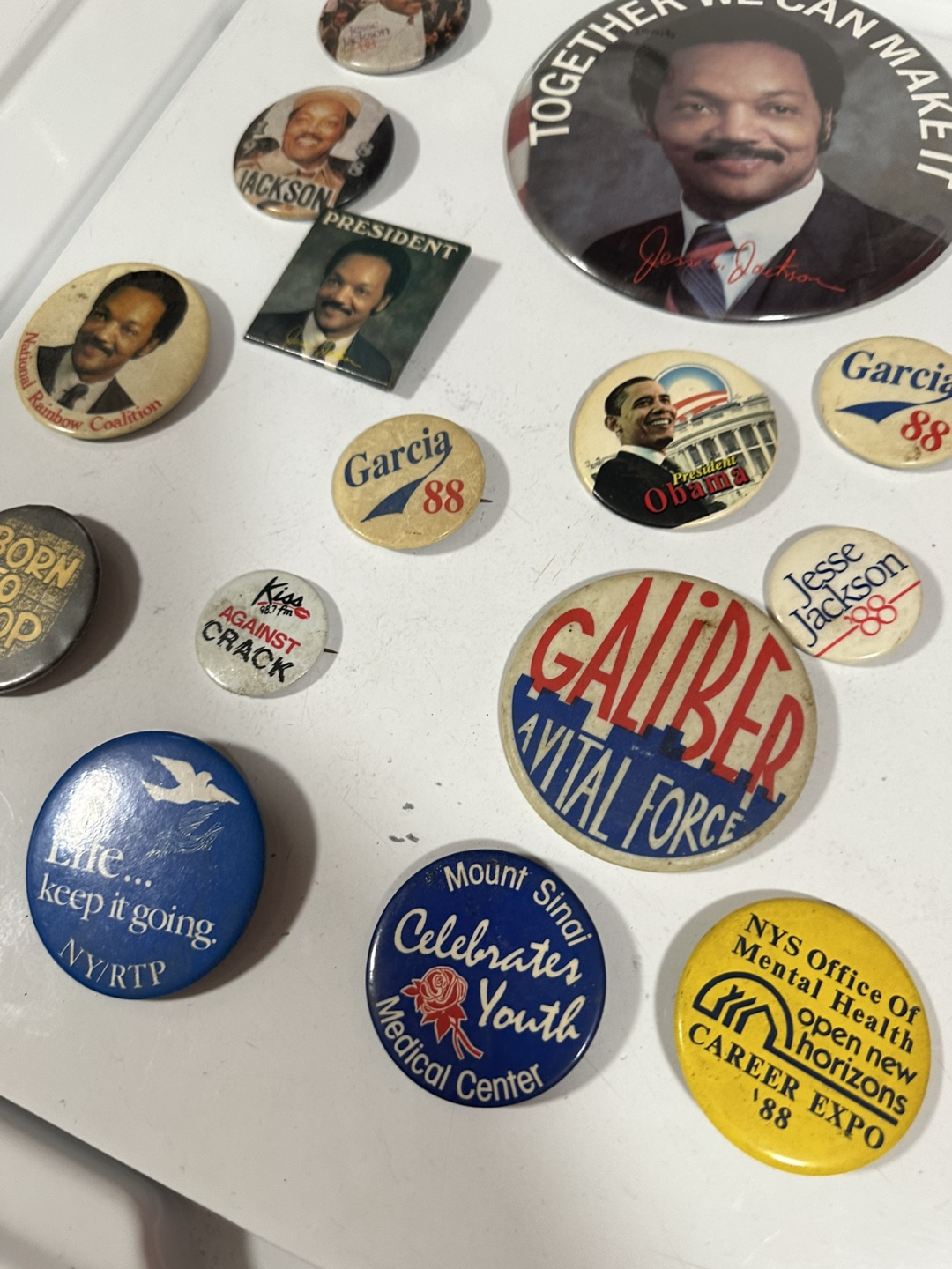 Vintage 18pc Political Buttons - Jesse Jackson, Obama, Garcia - photo 4