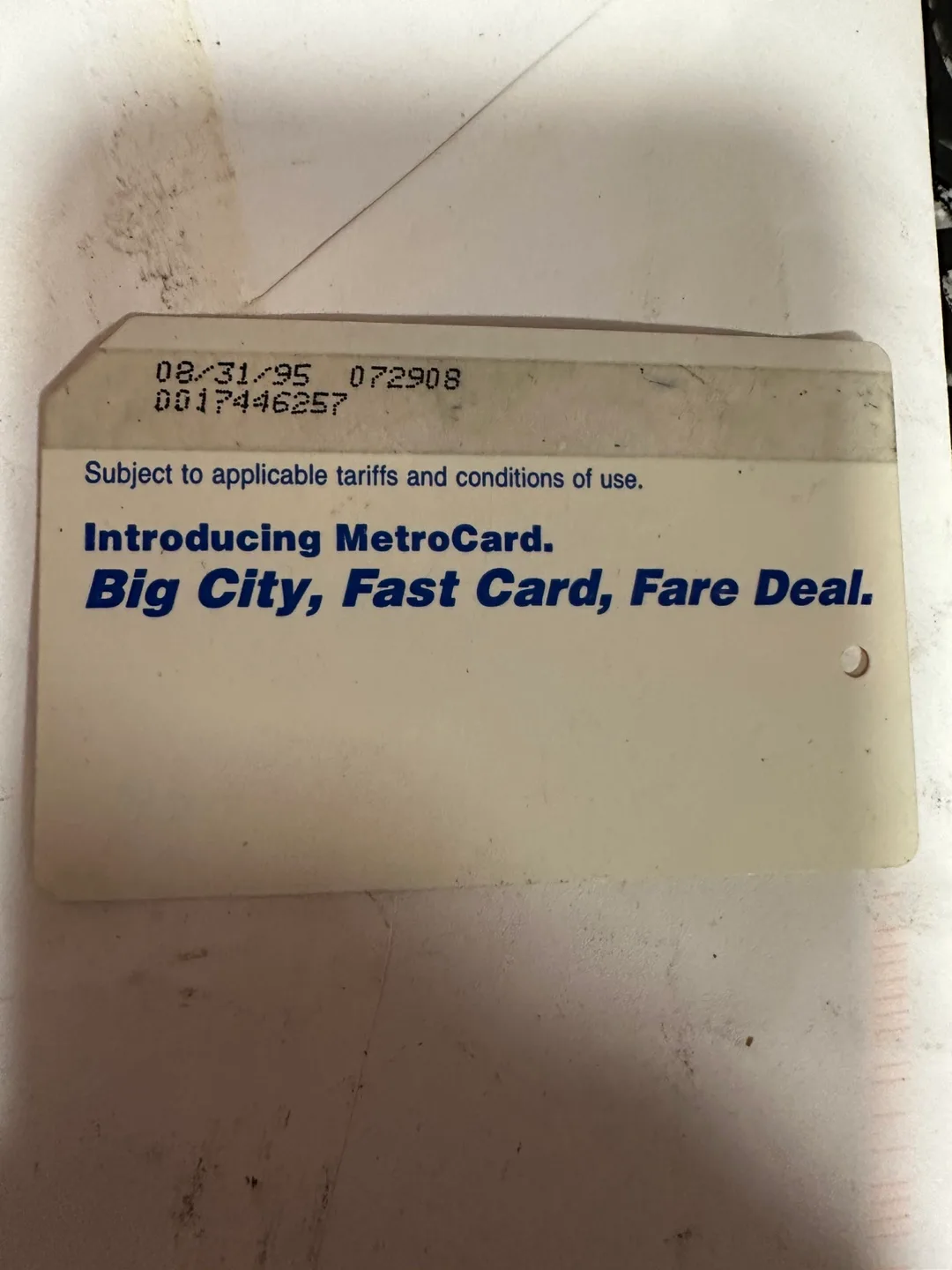 Vintage MTA MetroCard 1994/ Exp 95 image indicator(2)