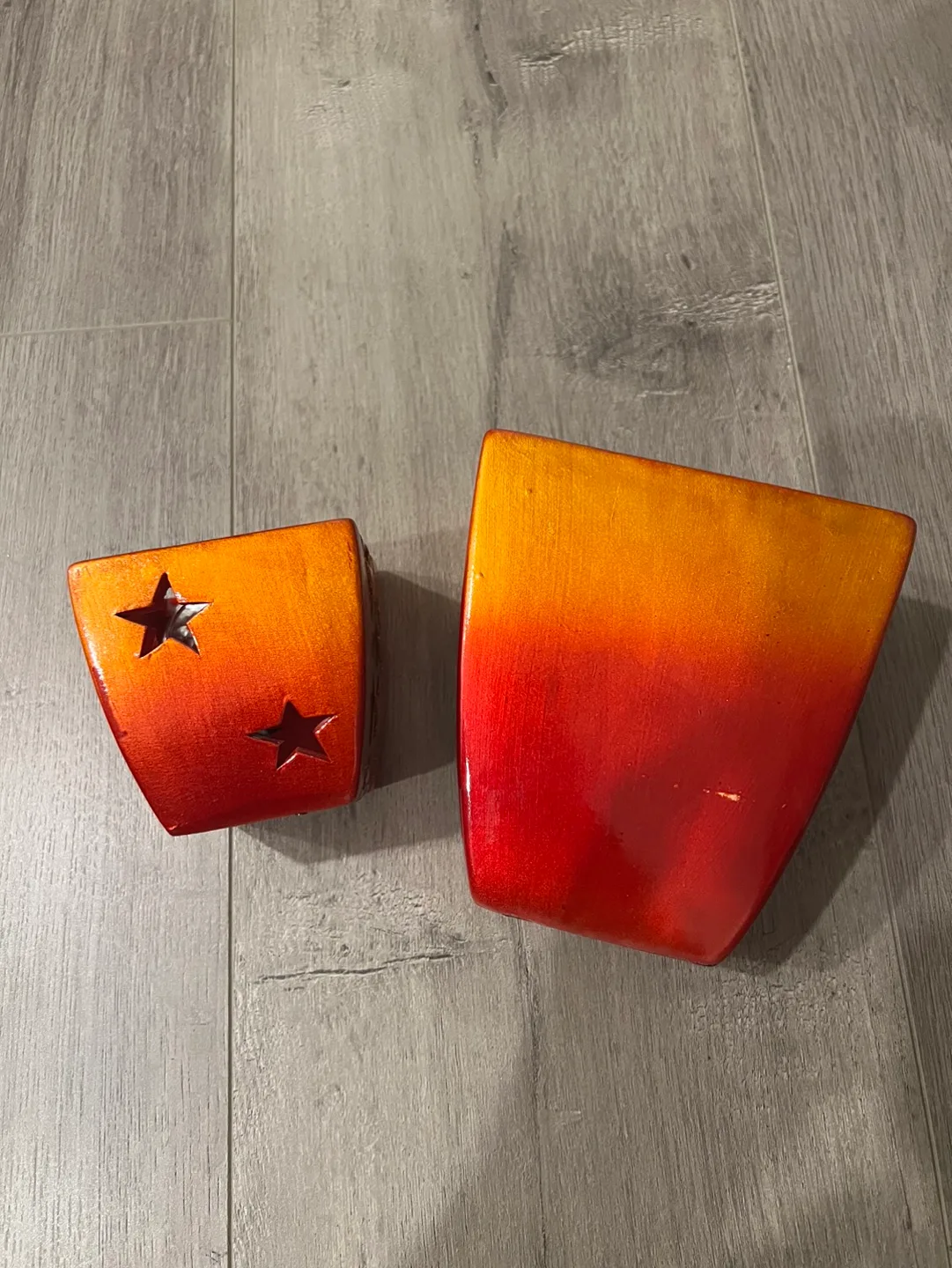 Red & Orange Ceramic XMas 🎄 Tea Light image indicator(5)