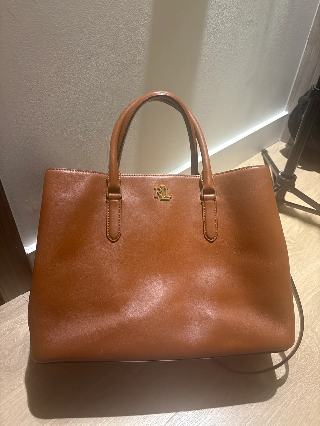 Lauren Ralph Leather Tote Bag thumbnail