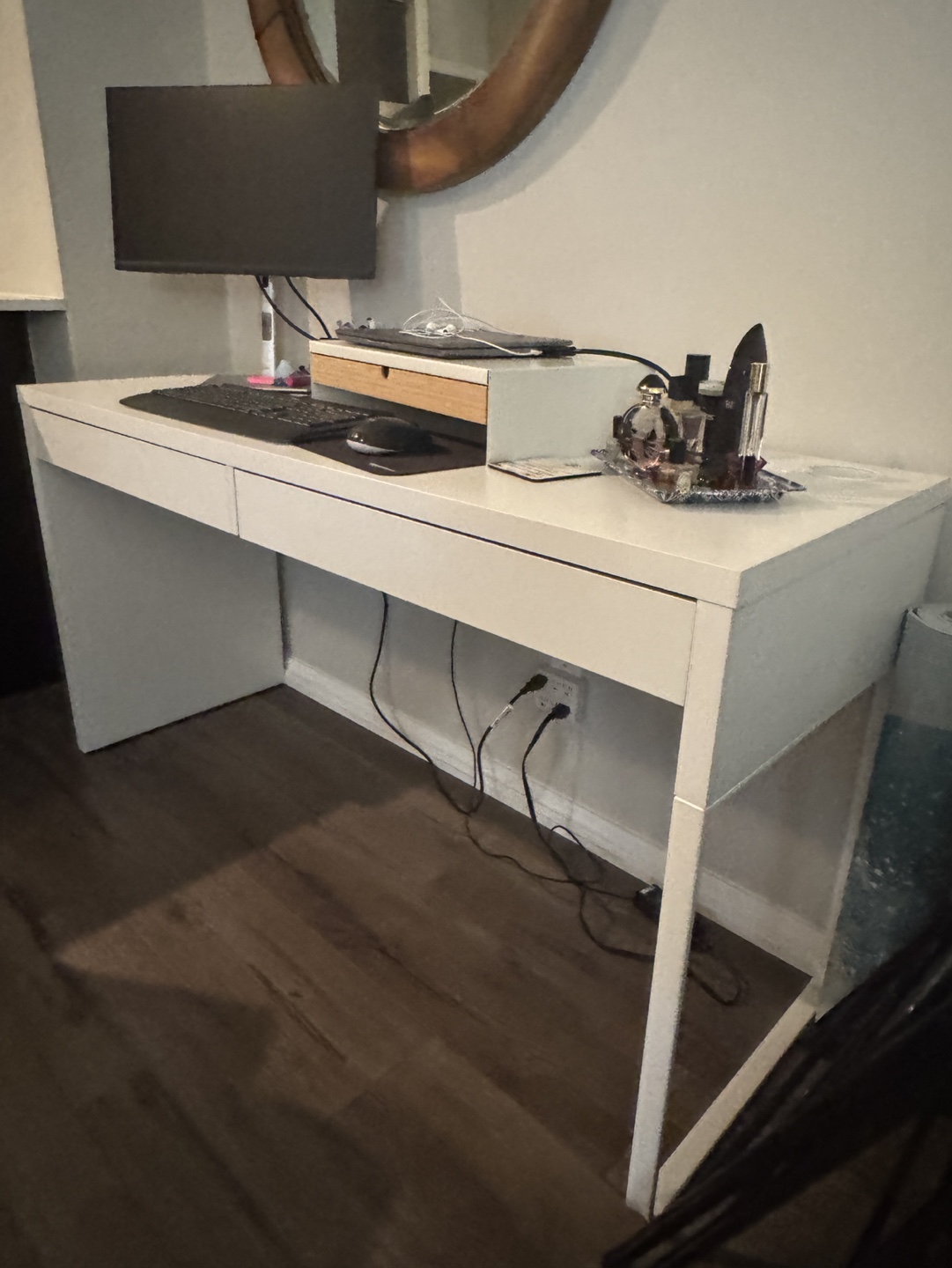 IKEA micke White Desk with Two Drawers