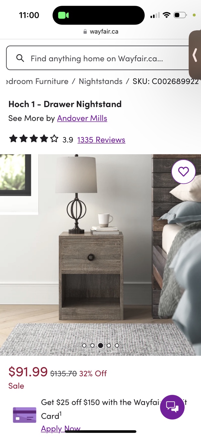 1-Drawer Nightstand - photo 2