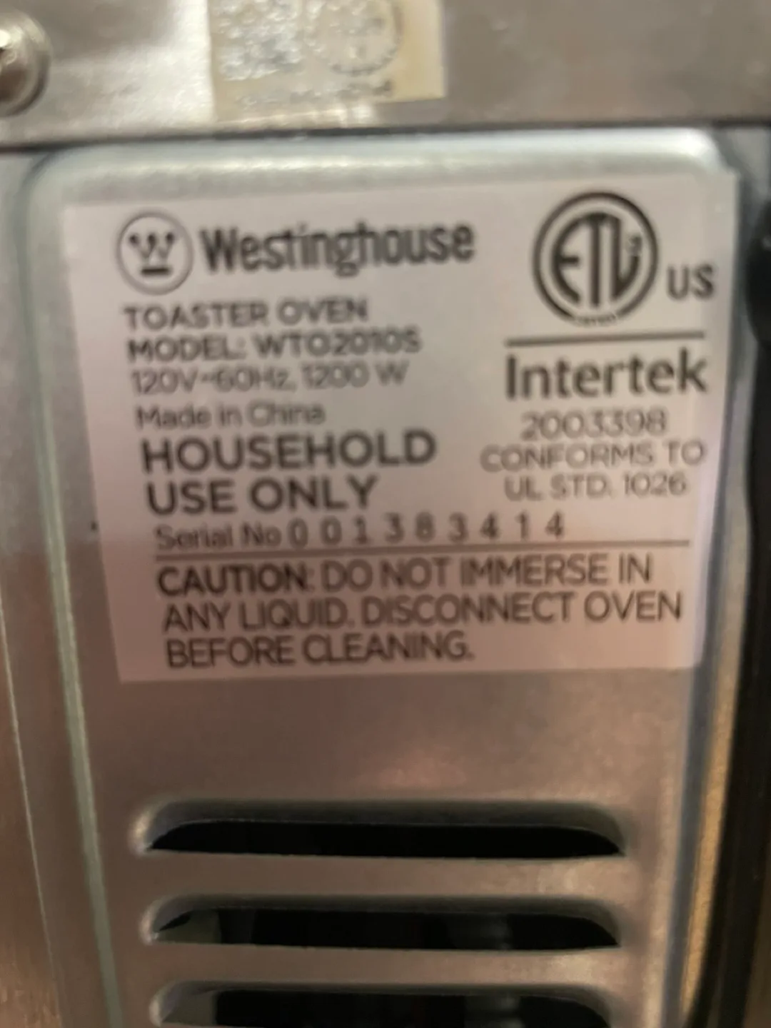 Westinghouse Toaster Oven image indicator(7)