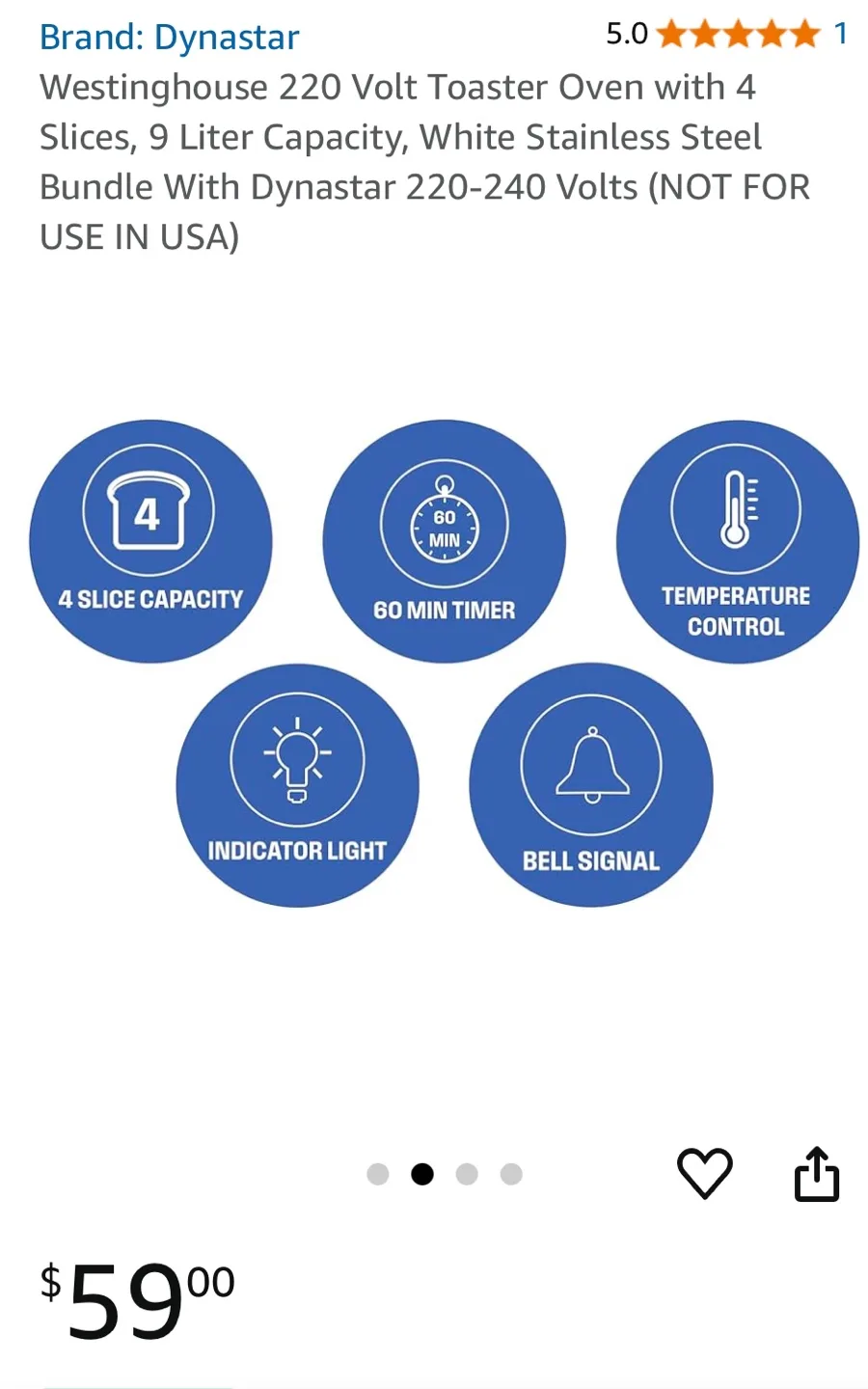 Westinghouse Toaster Oven image indicator(9)