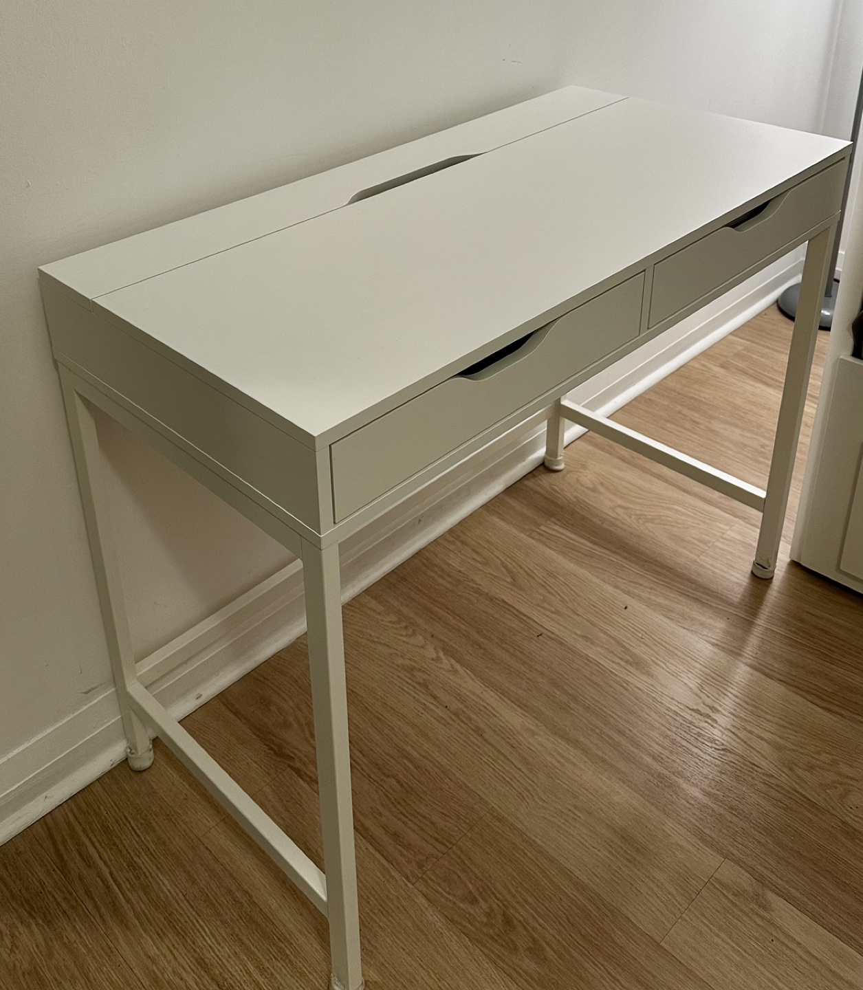 White Desk with Two Drawers