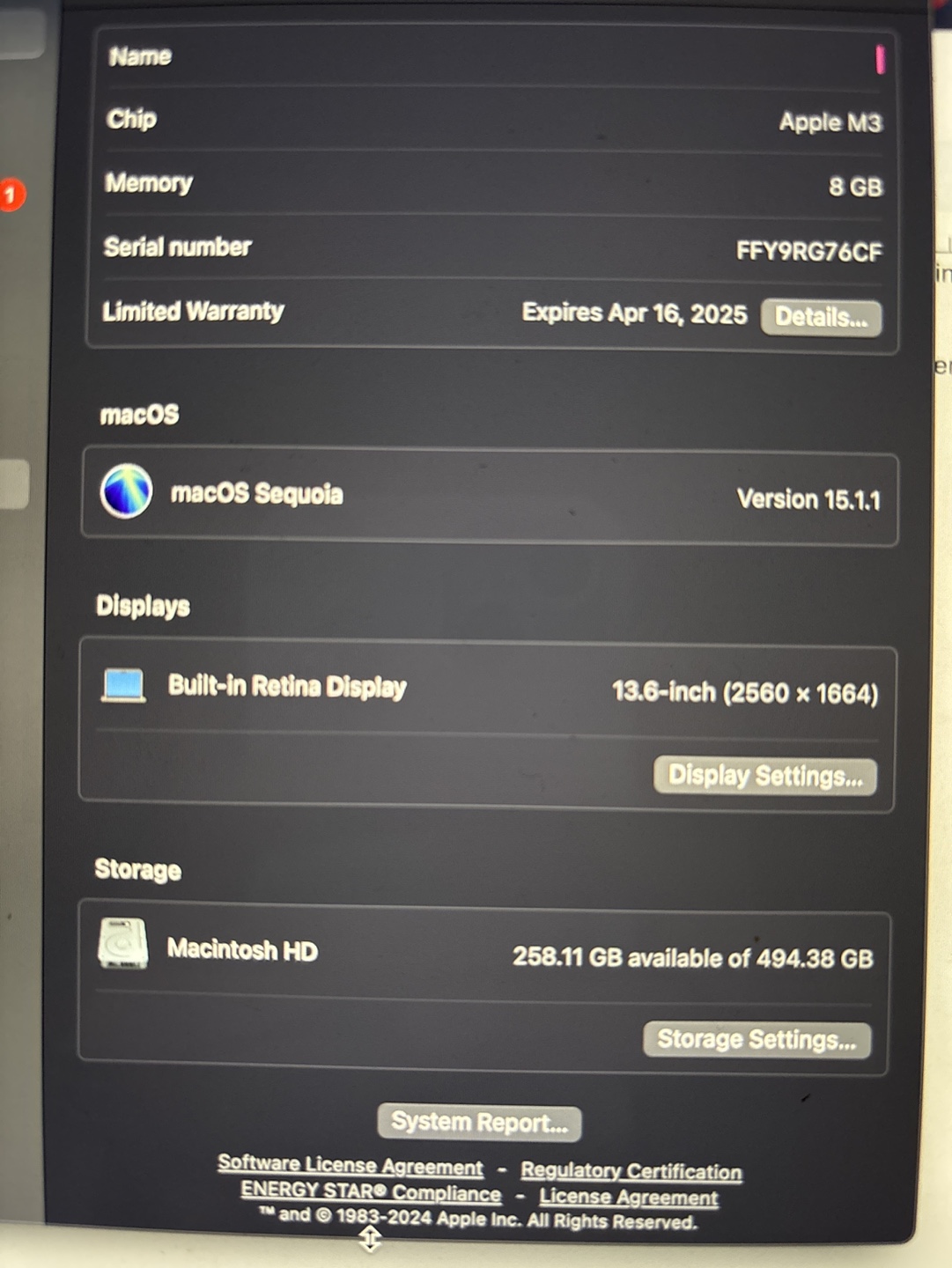 MacBook Air M3 chip / 512GB SSD / 8GB RAM - photo 4