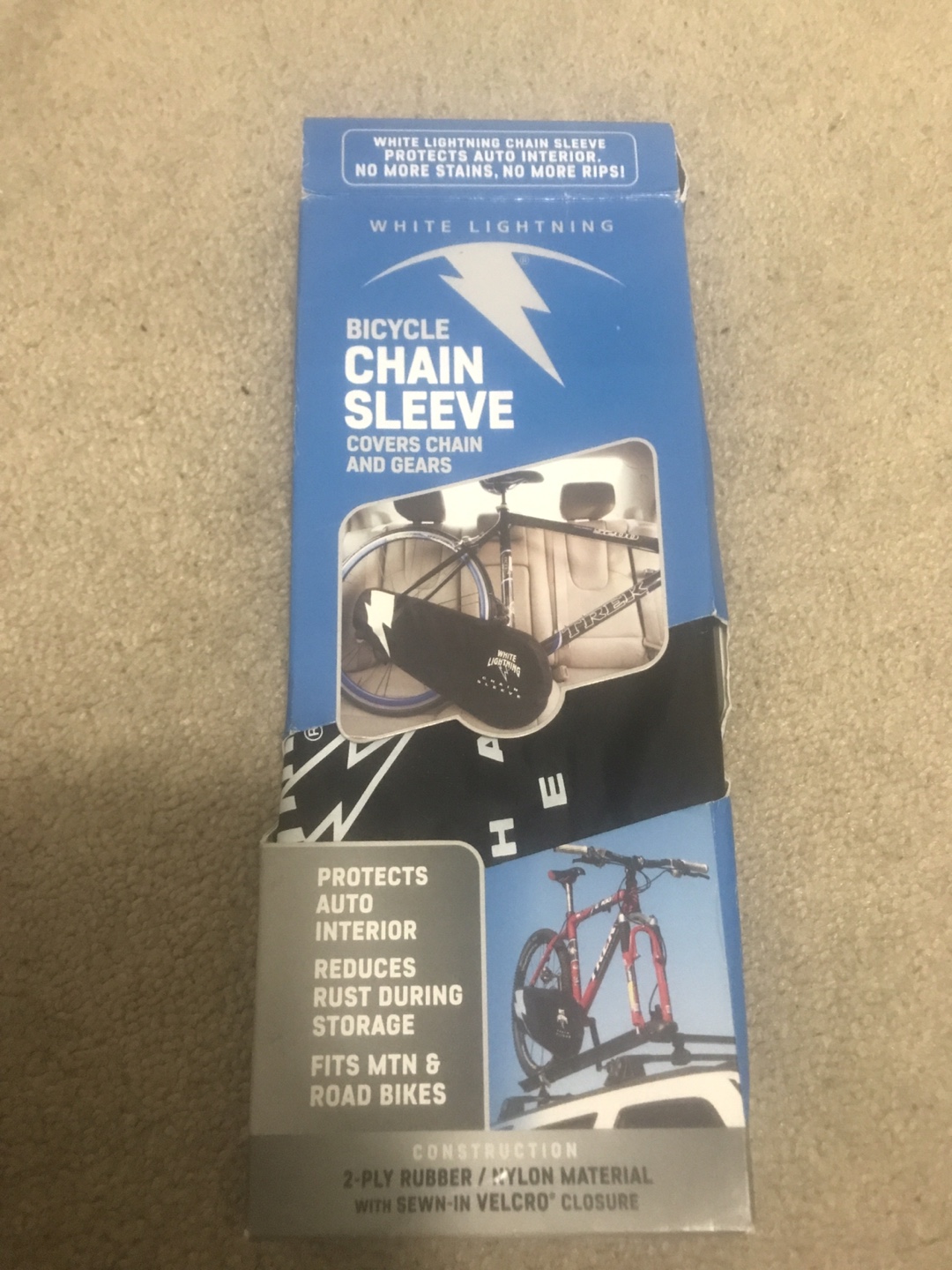 White Lightning Bicycle Chain Sleeve