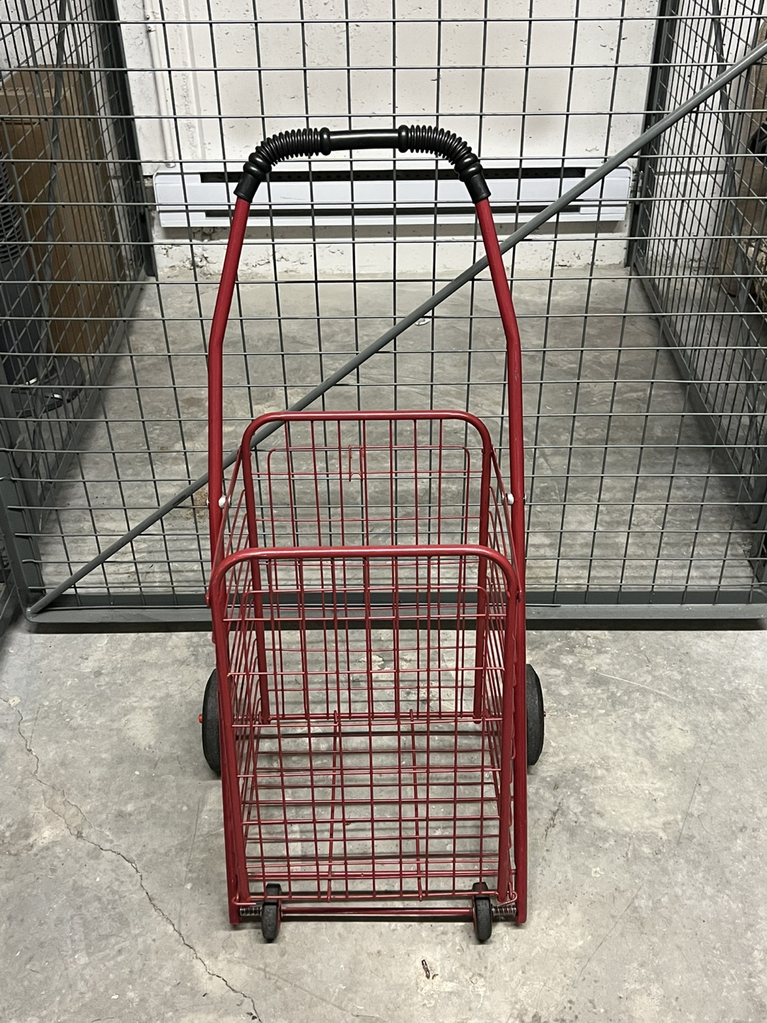Red Folding Shopping Cart