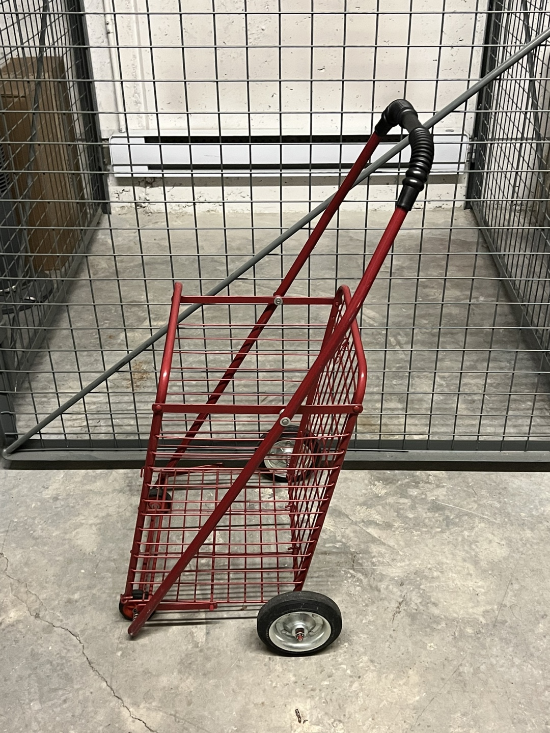 Red Folding Shopping Cart - photo 2