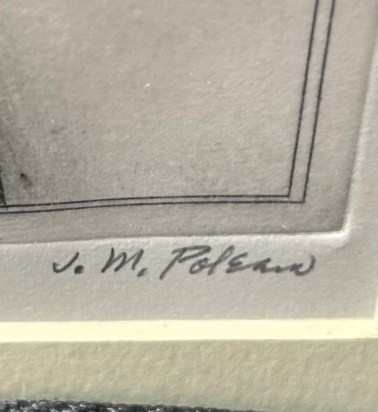 Framed Original Etching by J. M. Polen, Youth image indicator(2)