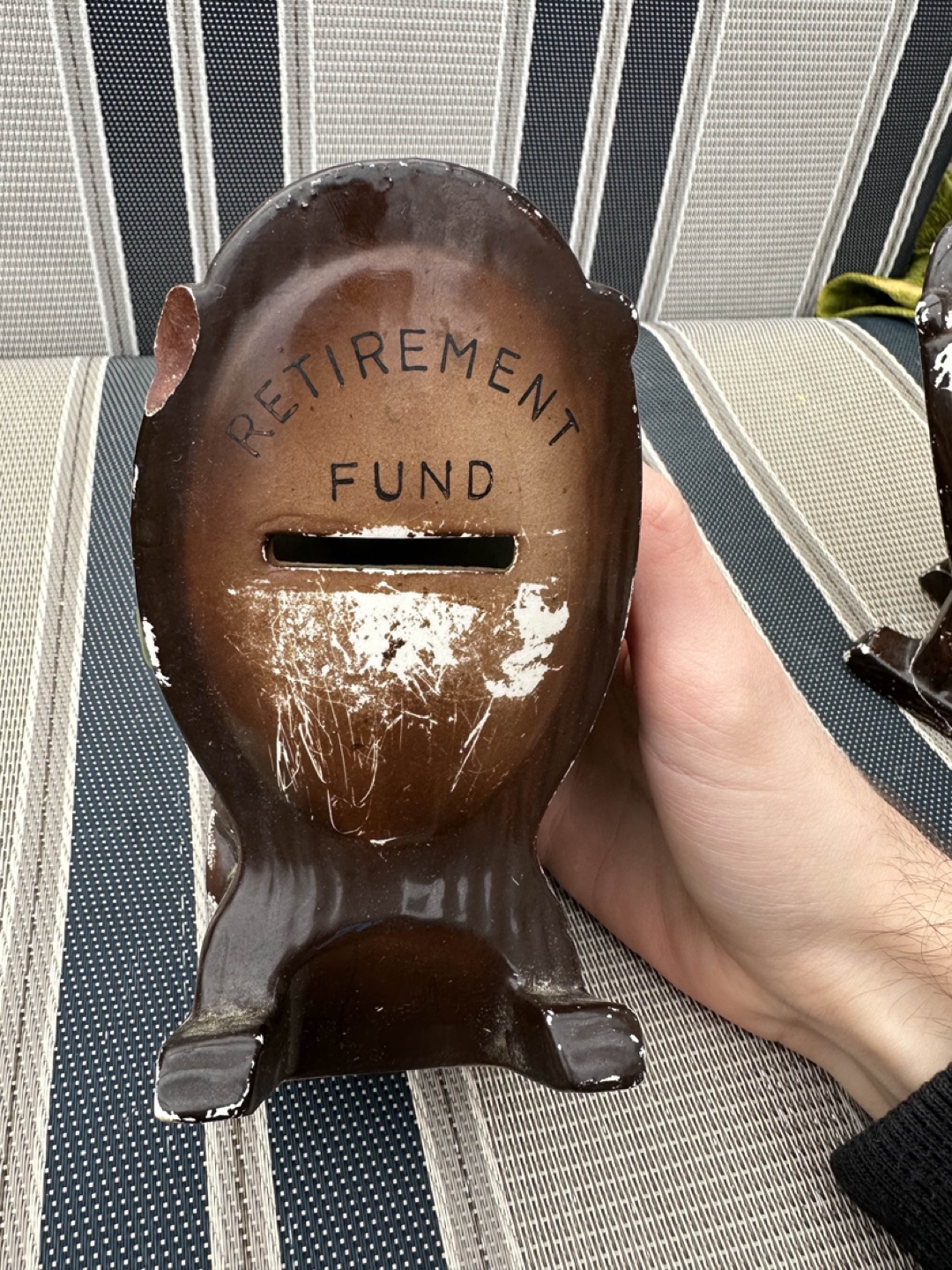 Vintage Couple Rocking Chair Piggy Banks - photo 4