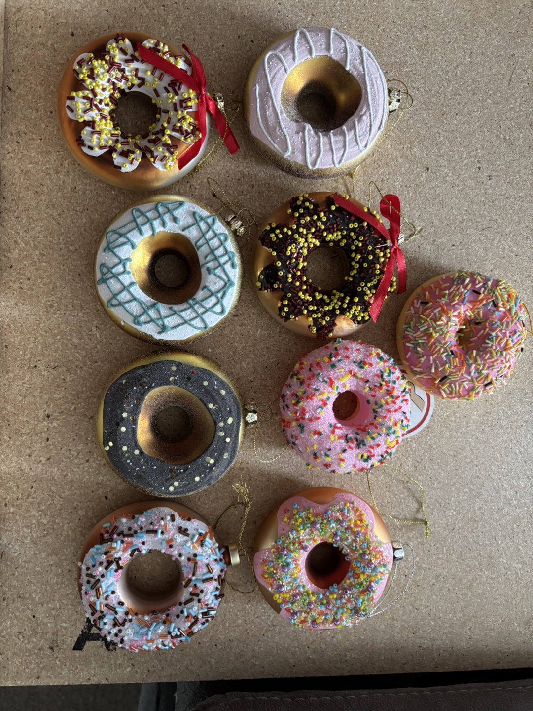 Set of 8 Donut Ornaments