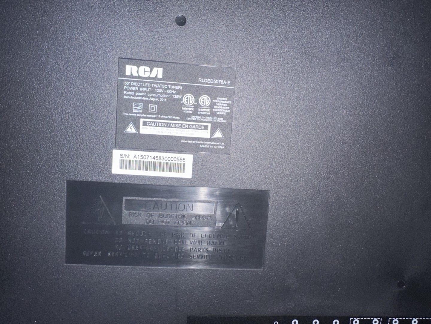 RCA 50 Inch TV - photo 3