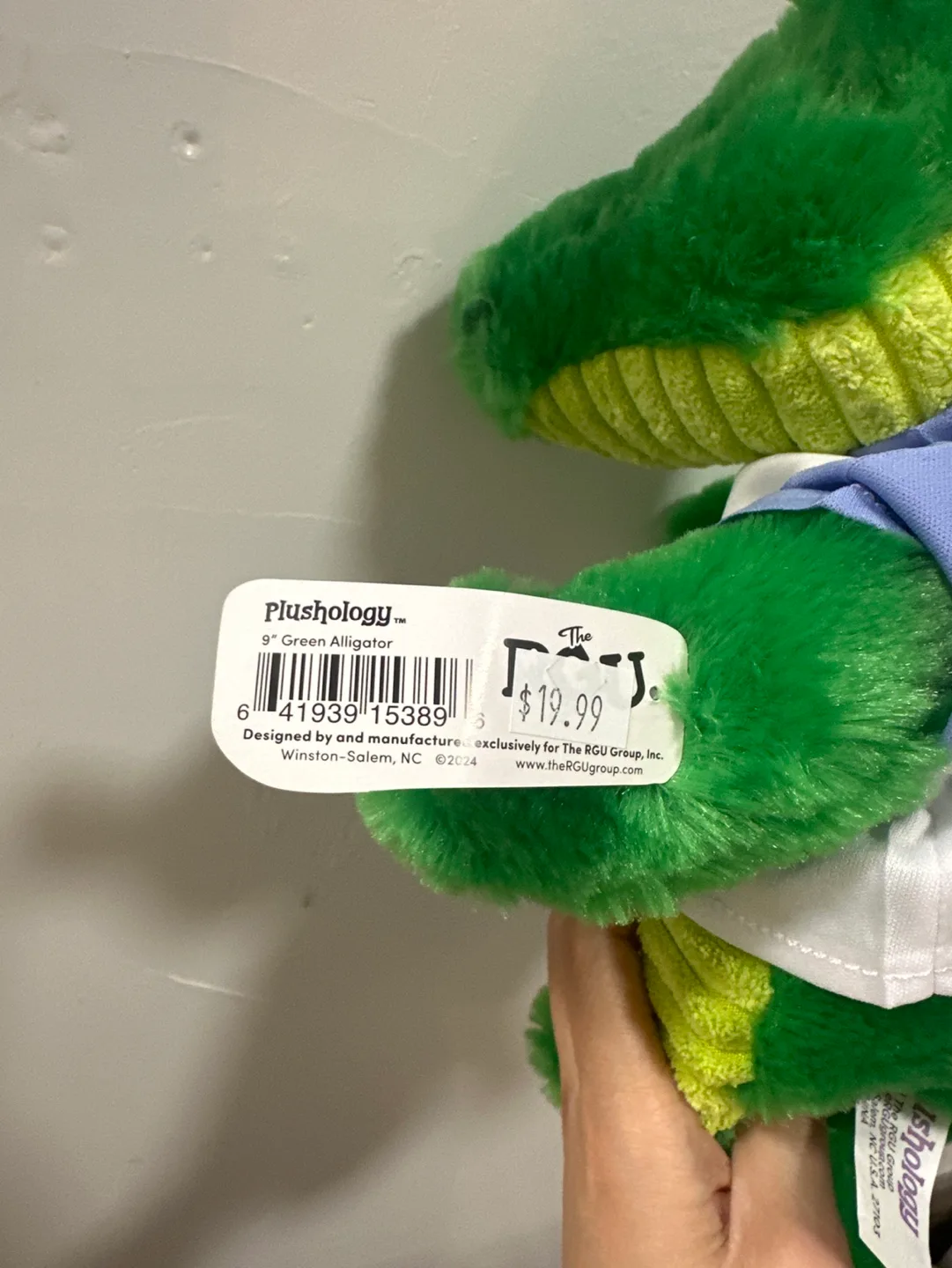 9” Plush Green Alligator Stuffed Toy image indicator(3)