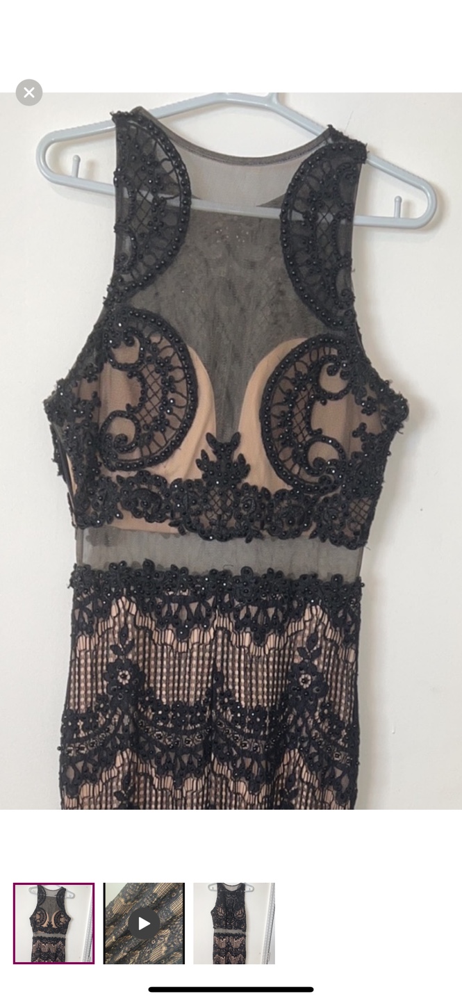 Black Beaded Lace Dress - photo 5