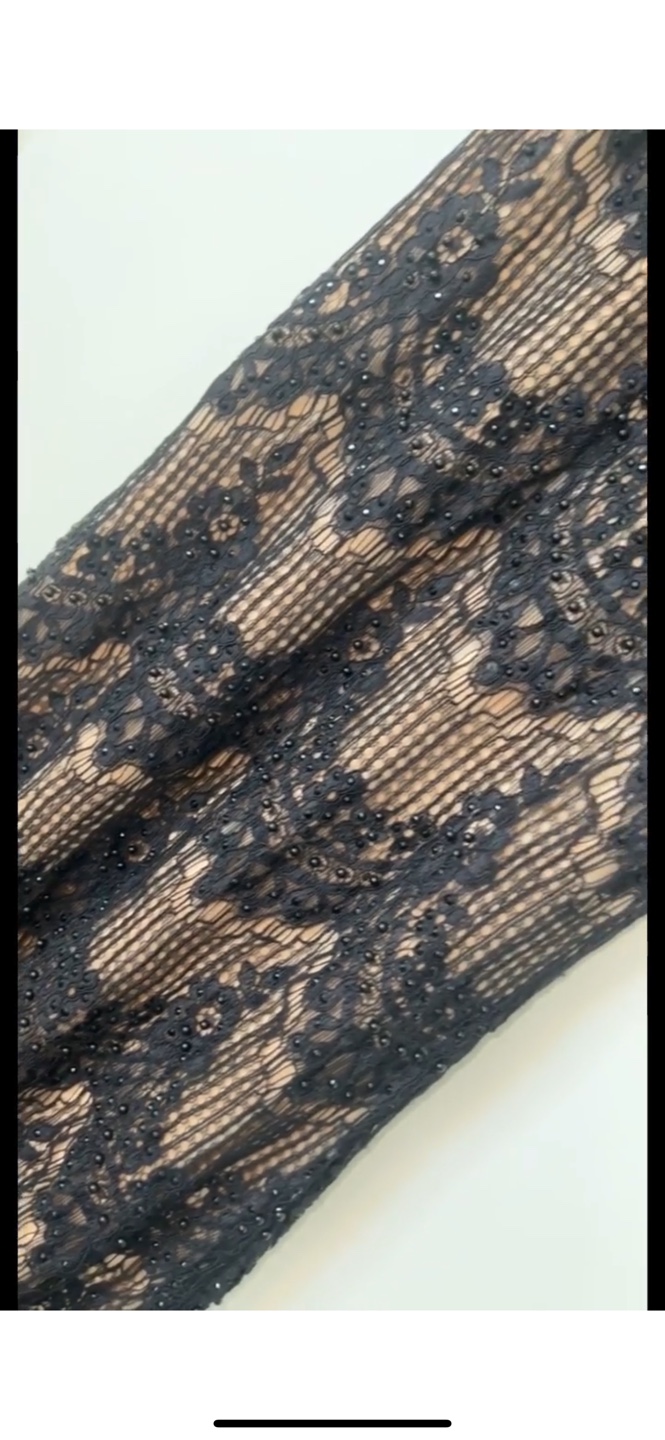 Black Beaded Lace Dress - photo 4