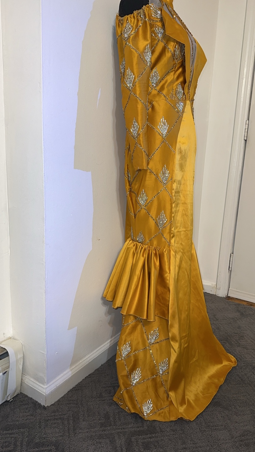Beaded Yellow  Prom Dress - photo 4