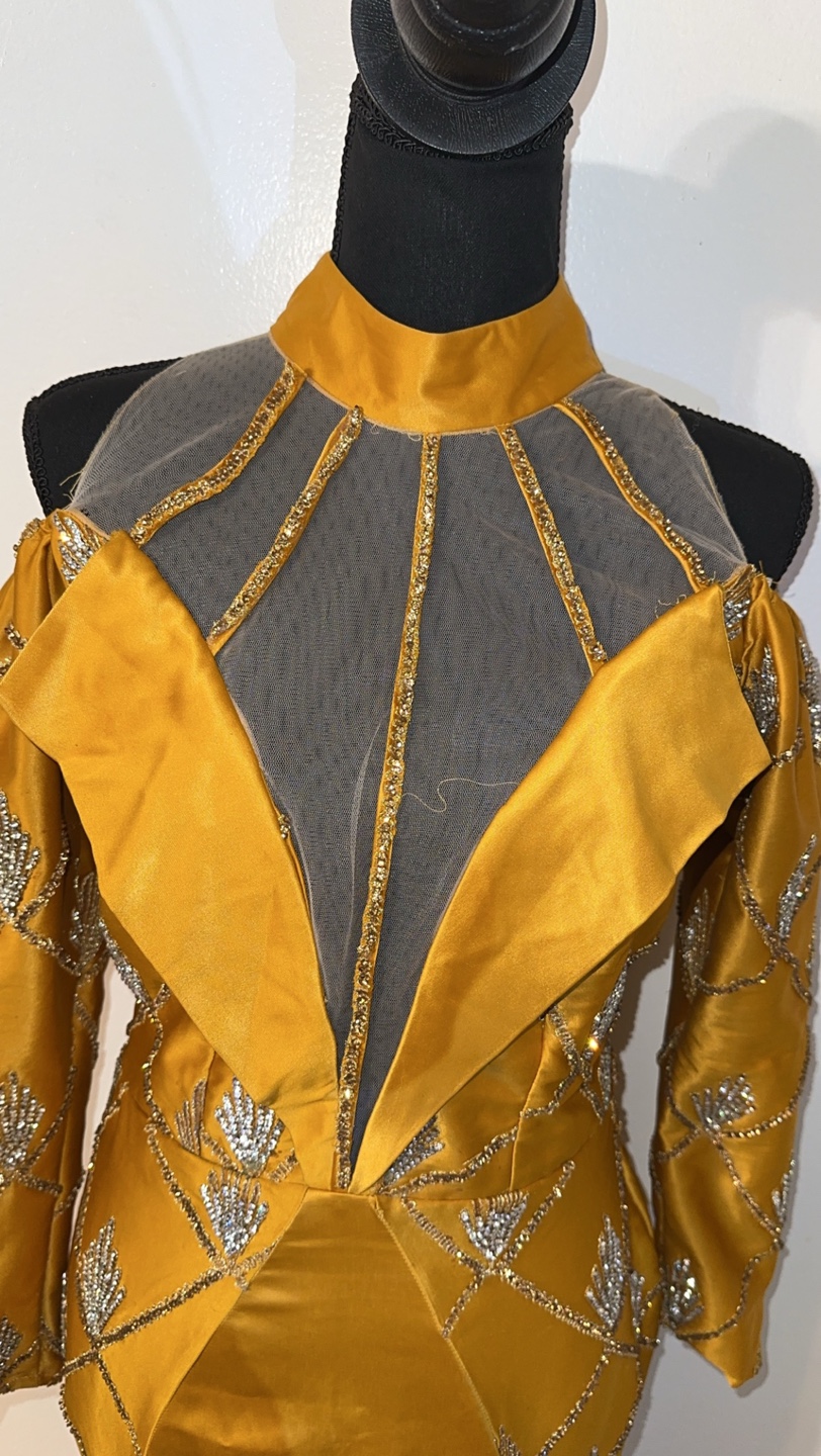 Beaded Yellow  Prom Dress - photo 3