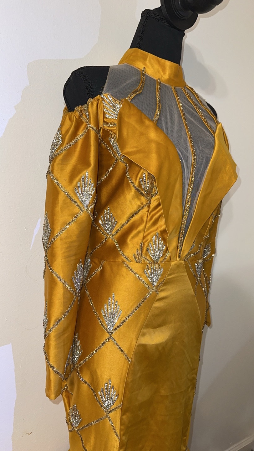 Beaded Yellow  Prom Dress - photo 5