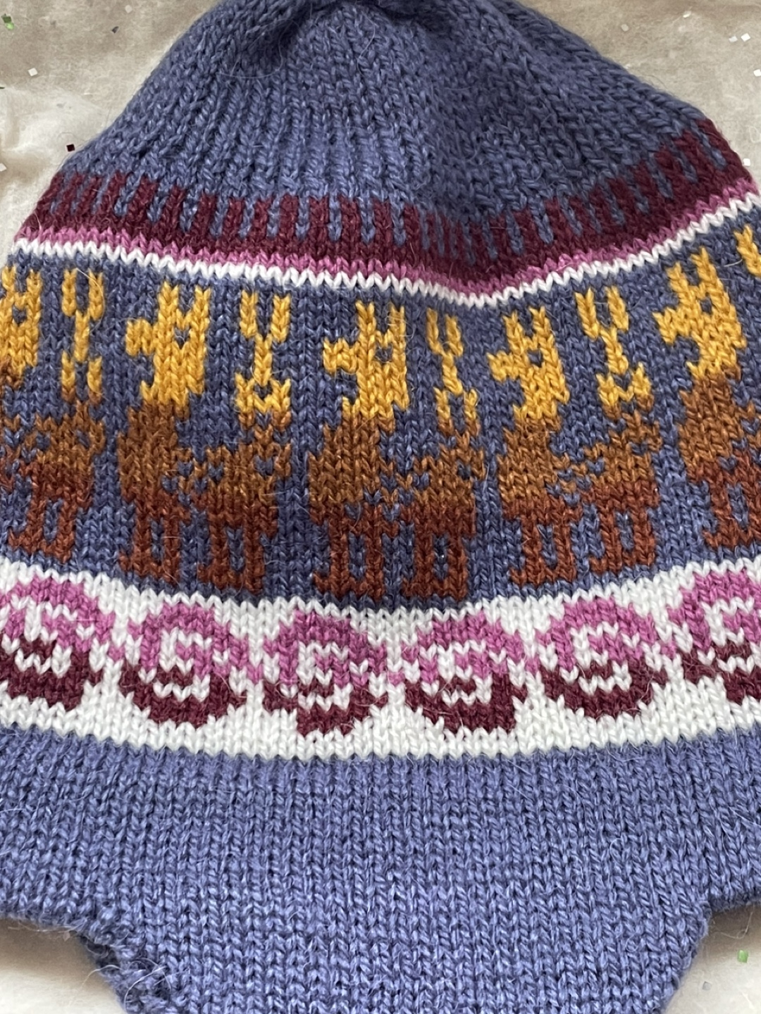 Hand Knit Wool Toque with Ear Flaps - photo 3