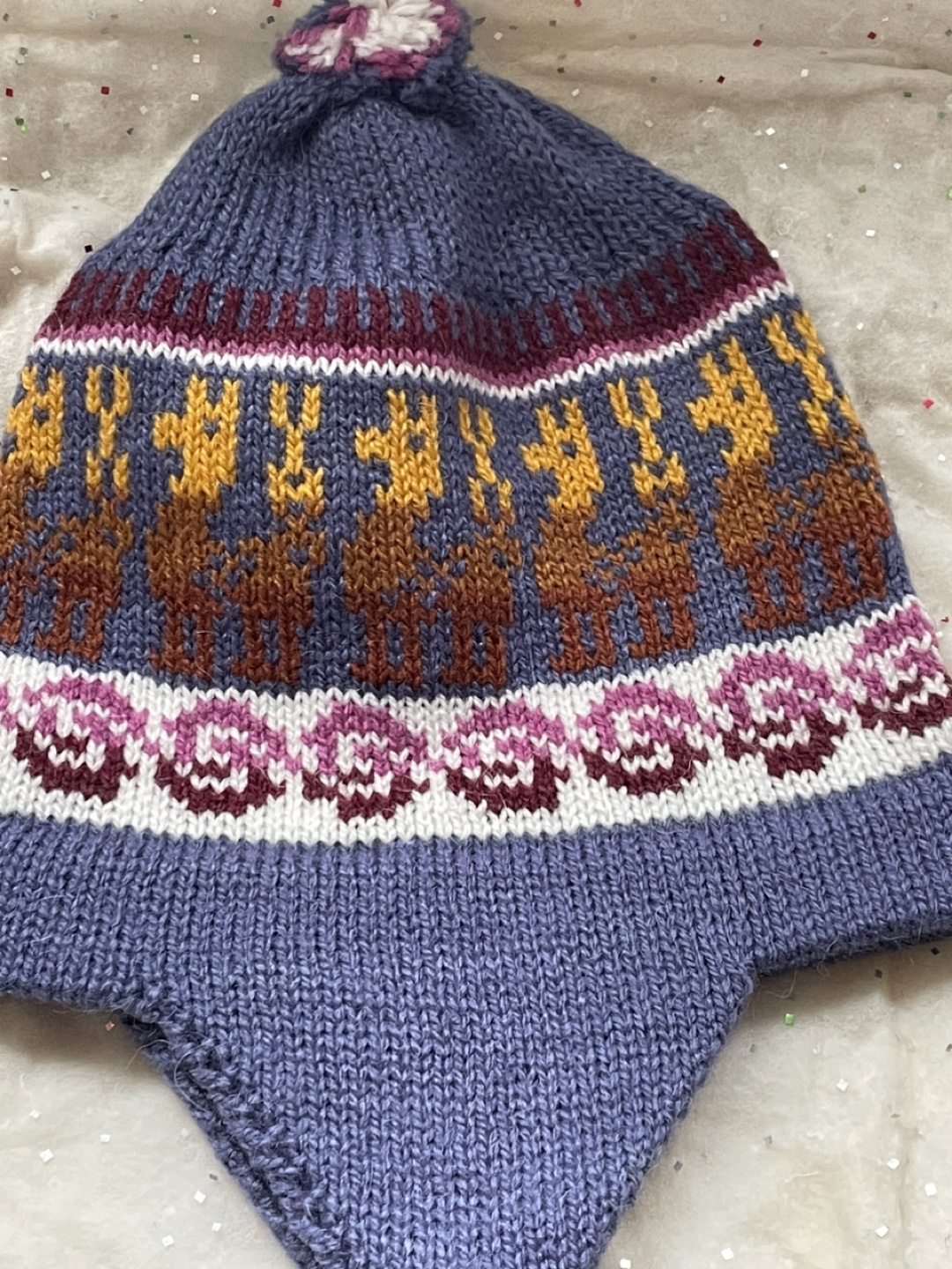 Hand Knit Wool Toque with Ear Flaps - photo 4