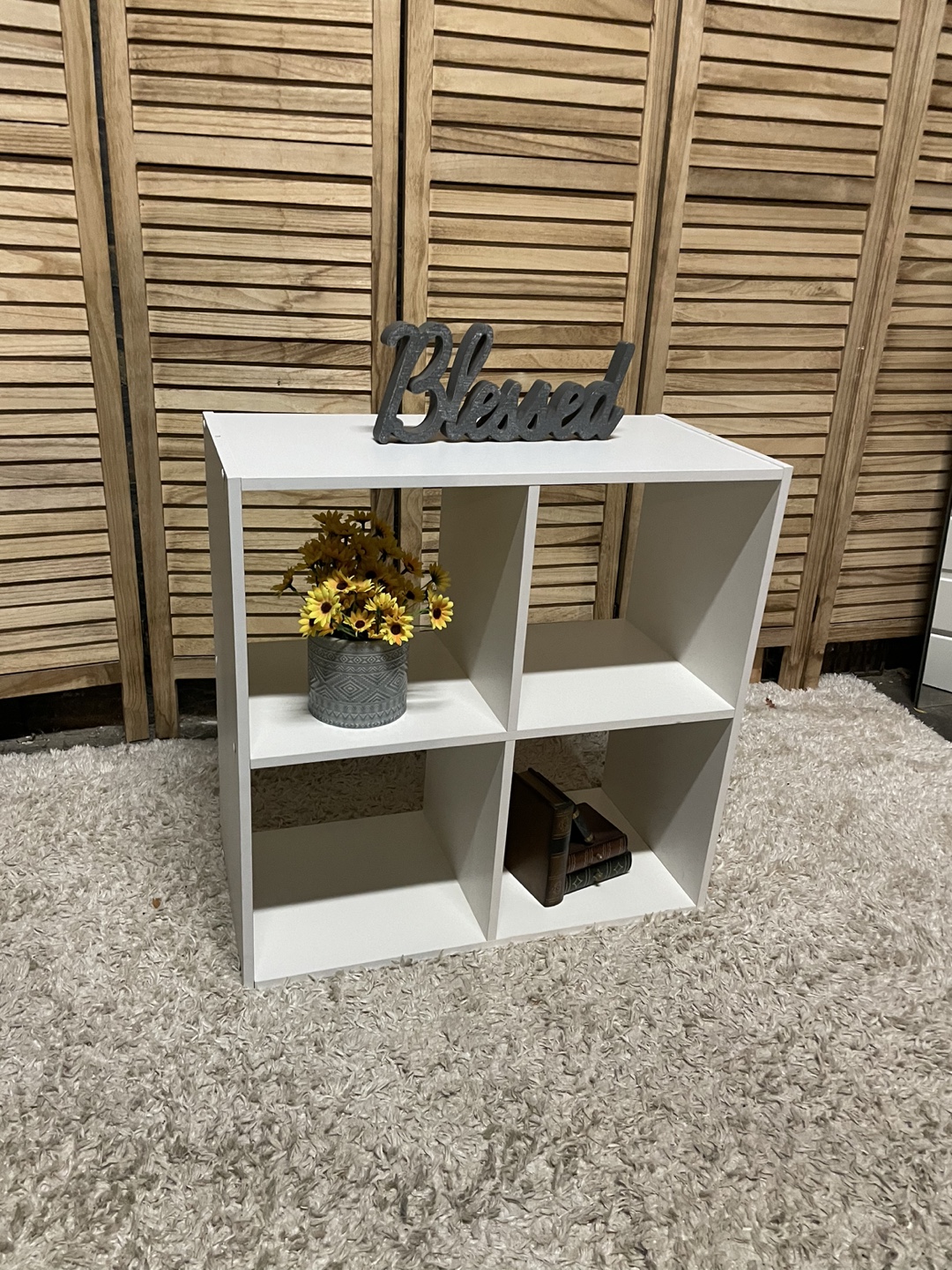 White 4 Cube Organizer Shelf - photo 3