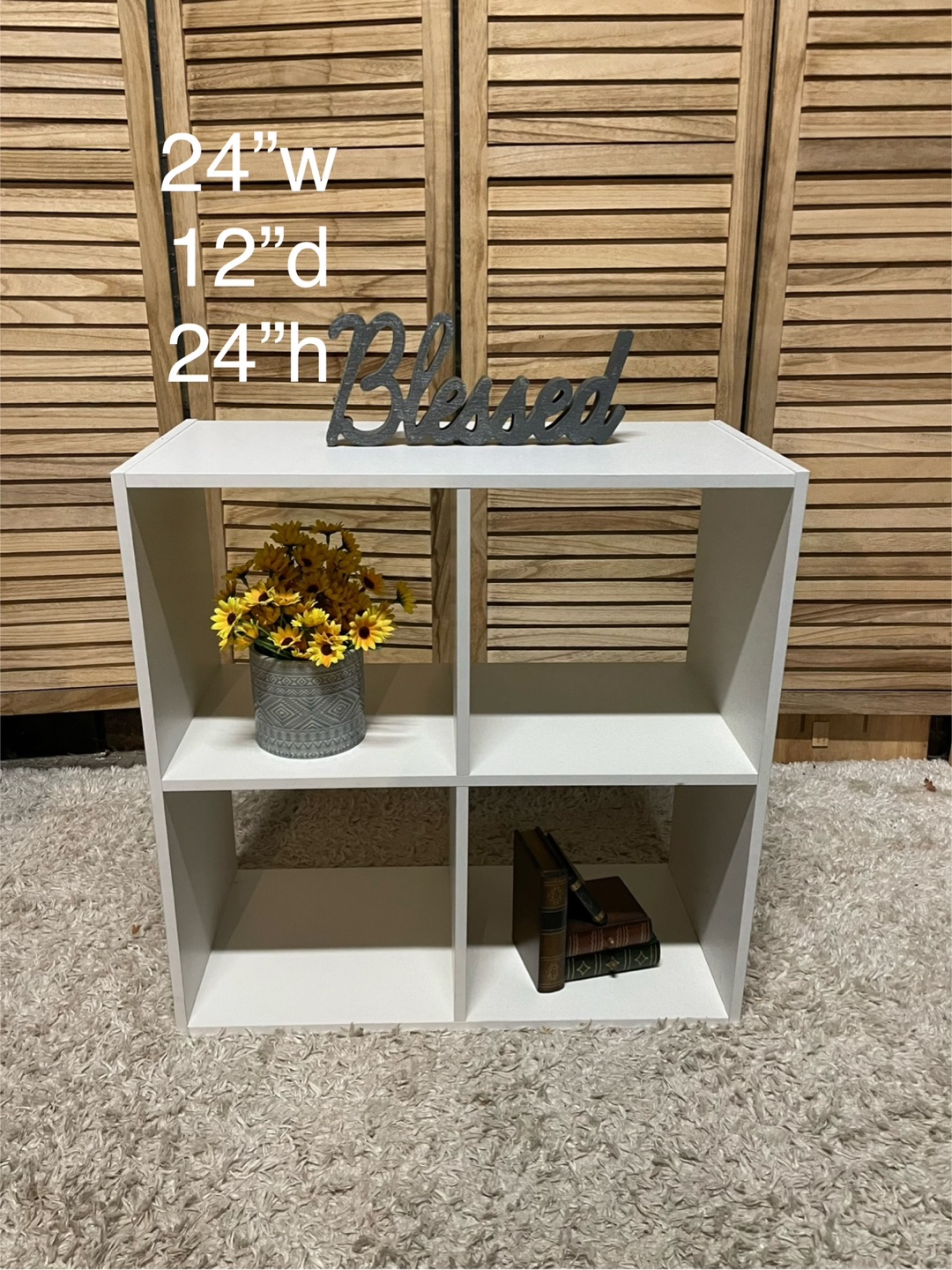 White 4 Cube Organizer Shelf - photo 4