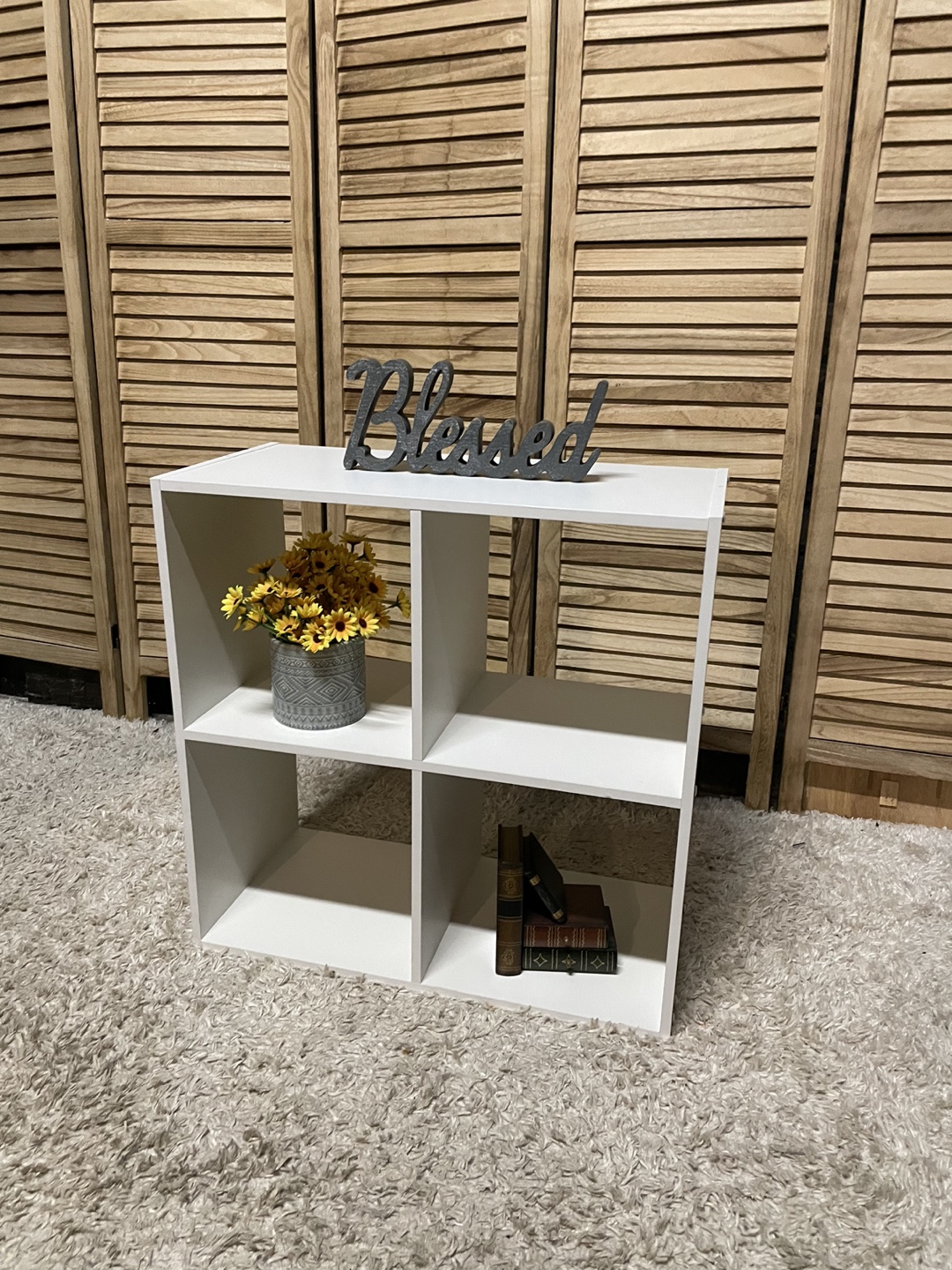 White 4 Cube Organizer Shelf - photo 2