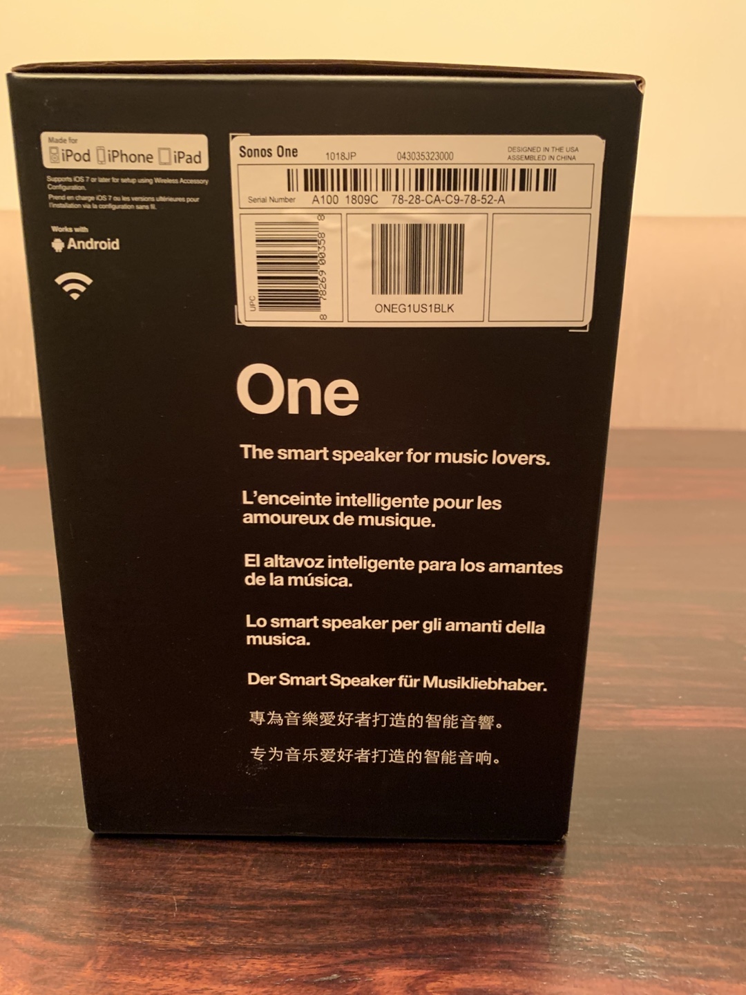 Sonos One Smart Speaker - Black - photo 2