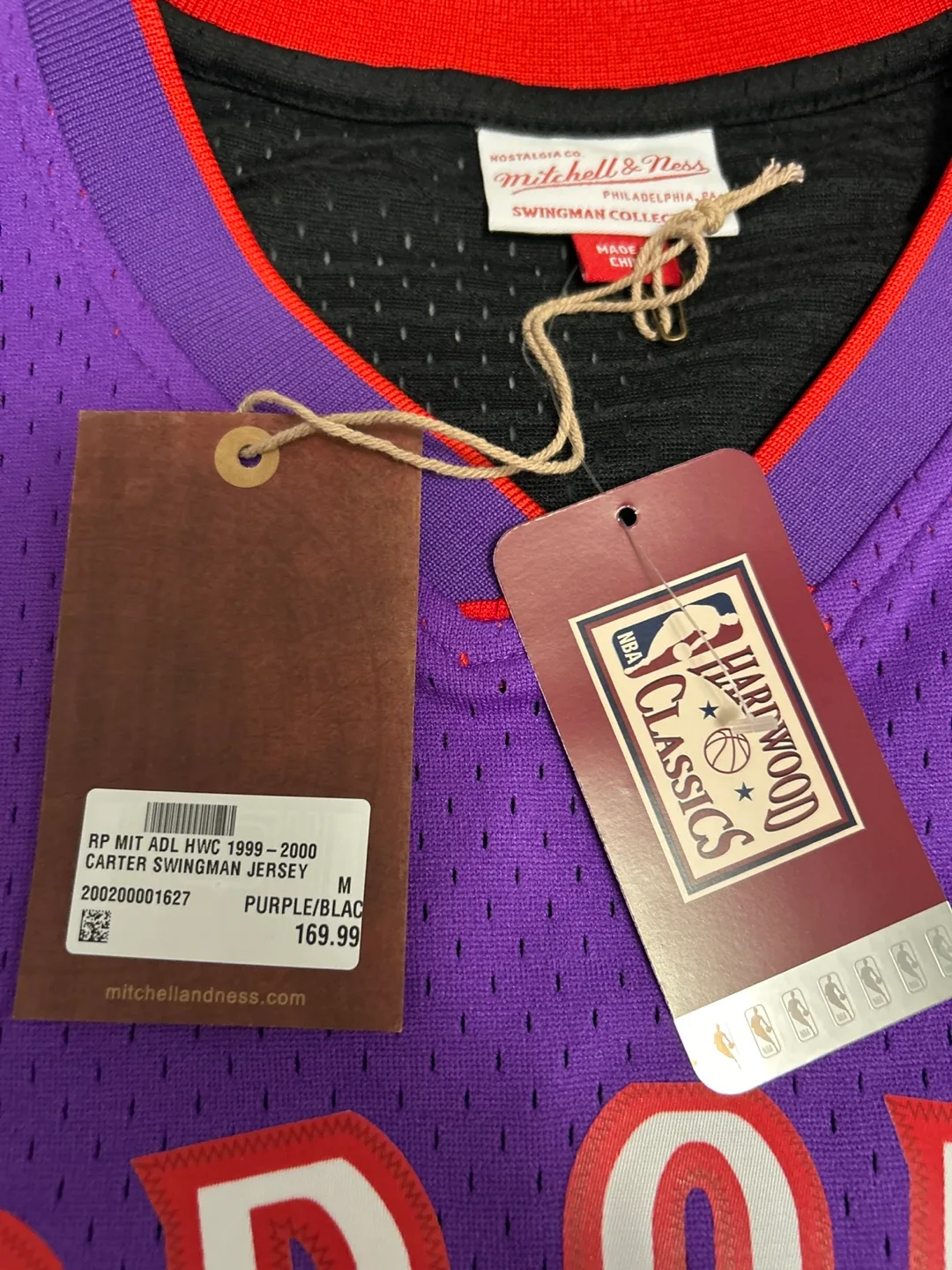 Toronto Raptors Vince Carter Hardwood Classics Jersey Size M image indicator(4)