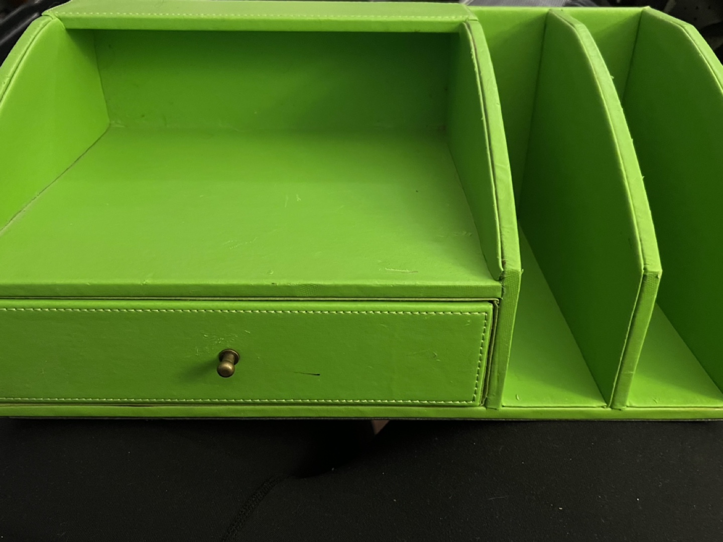 Green Desk Organizer with Drawer