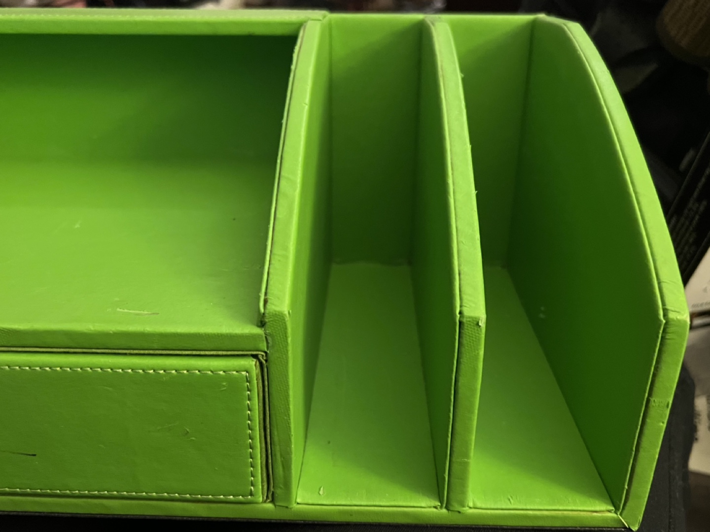 Green Desk Organizer with Drawer - photo 3