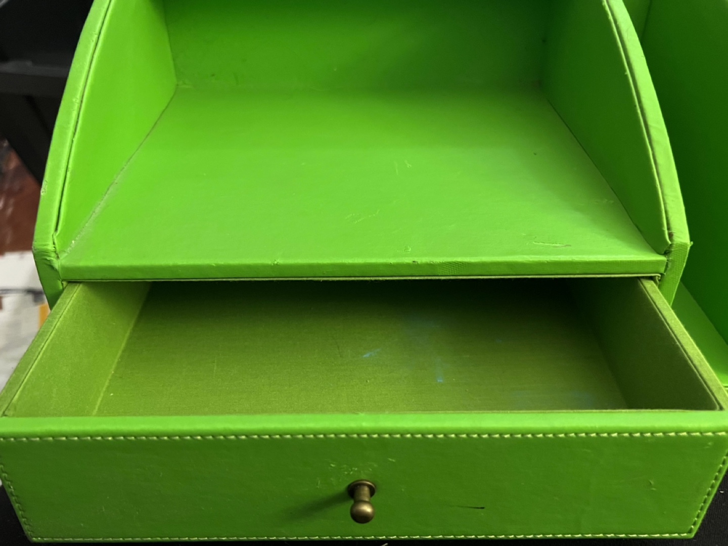 Green Desk Organizer with Drawer - photo 5