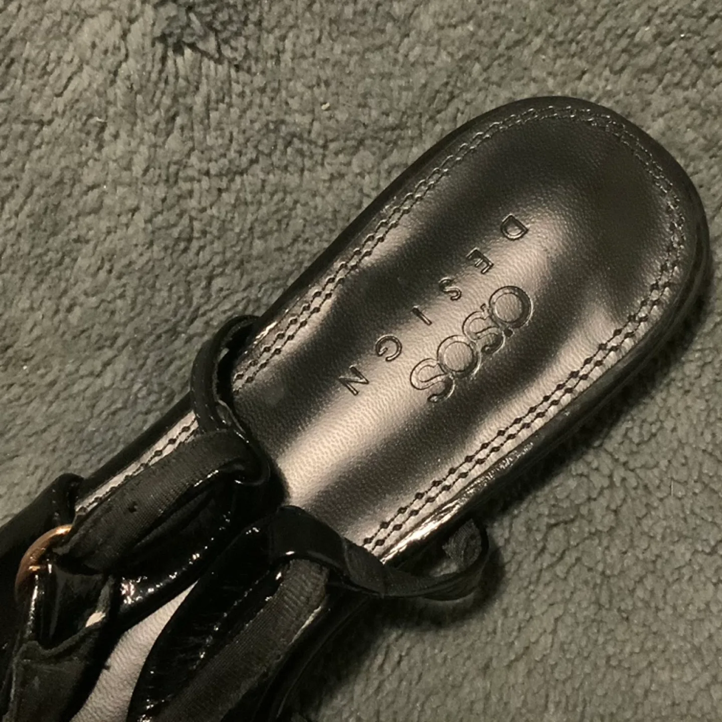 ASOS Slingback Flats with Gold Buckle image indicator(2)