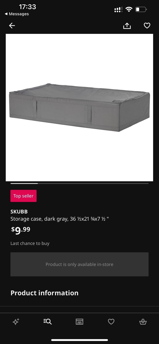 SKUBB Storage Case Dark Gray 2 for 10