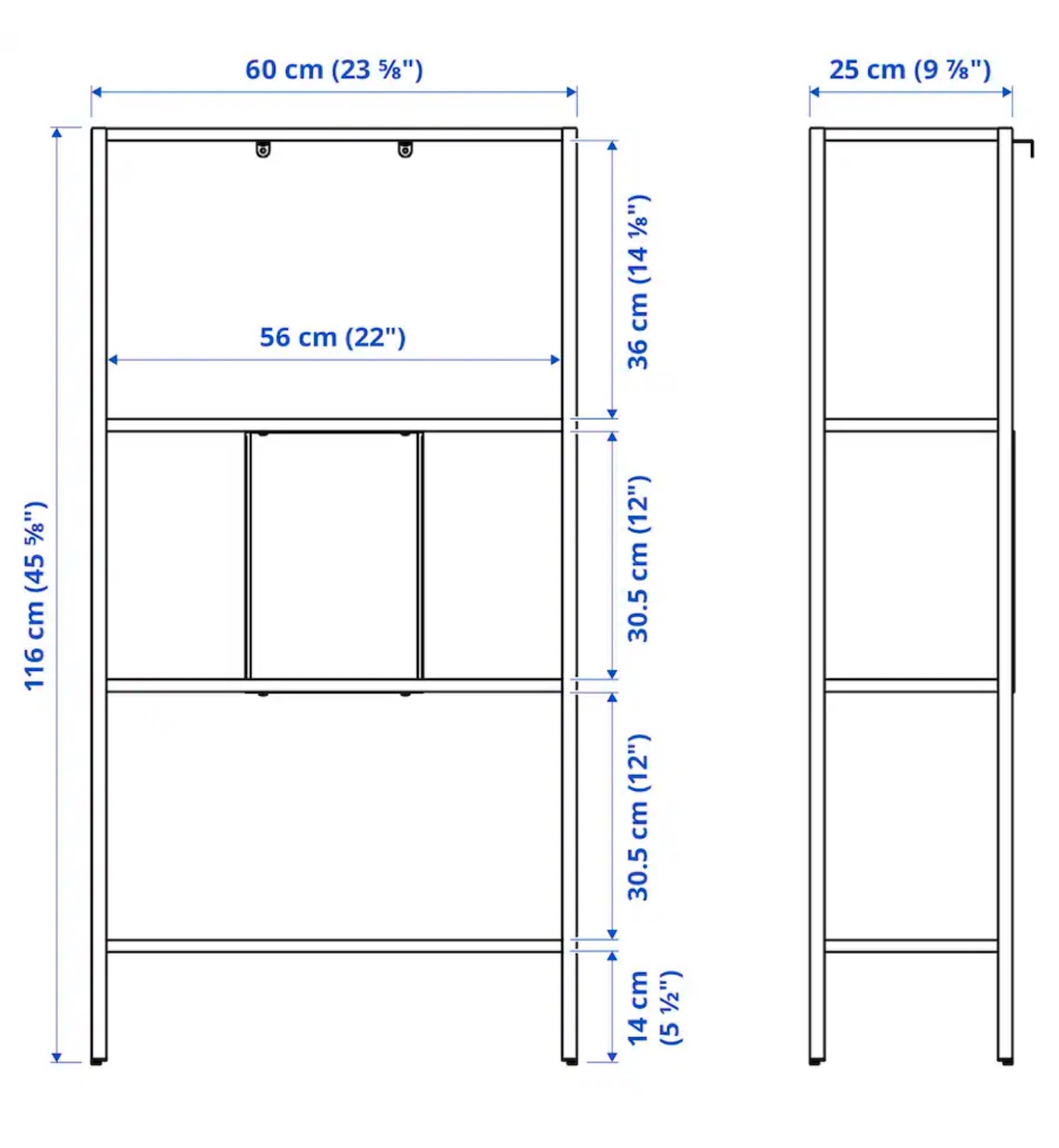 IKEA White Metal Shelf Unit - photo 3