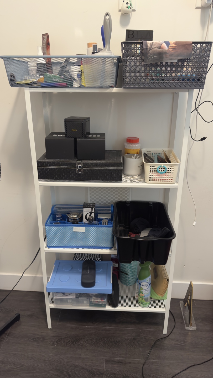 IKEA White Metal Shelf Unit