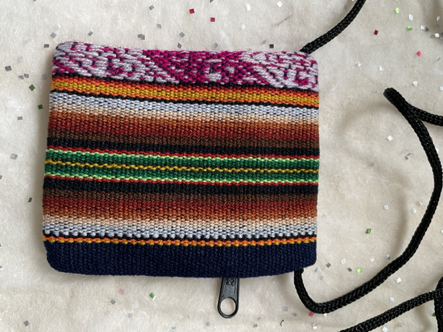Striped Handwoven Mini Crossbody Bag - photo 4