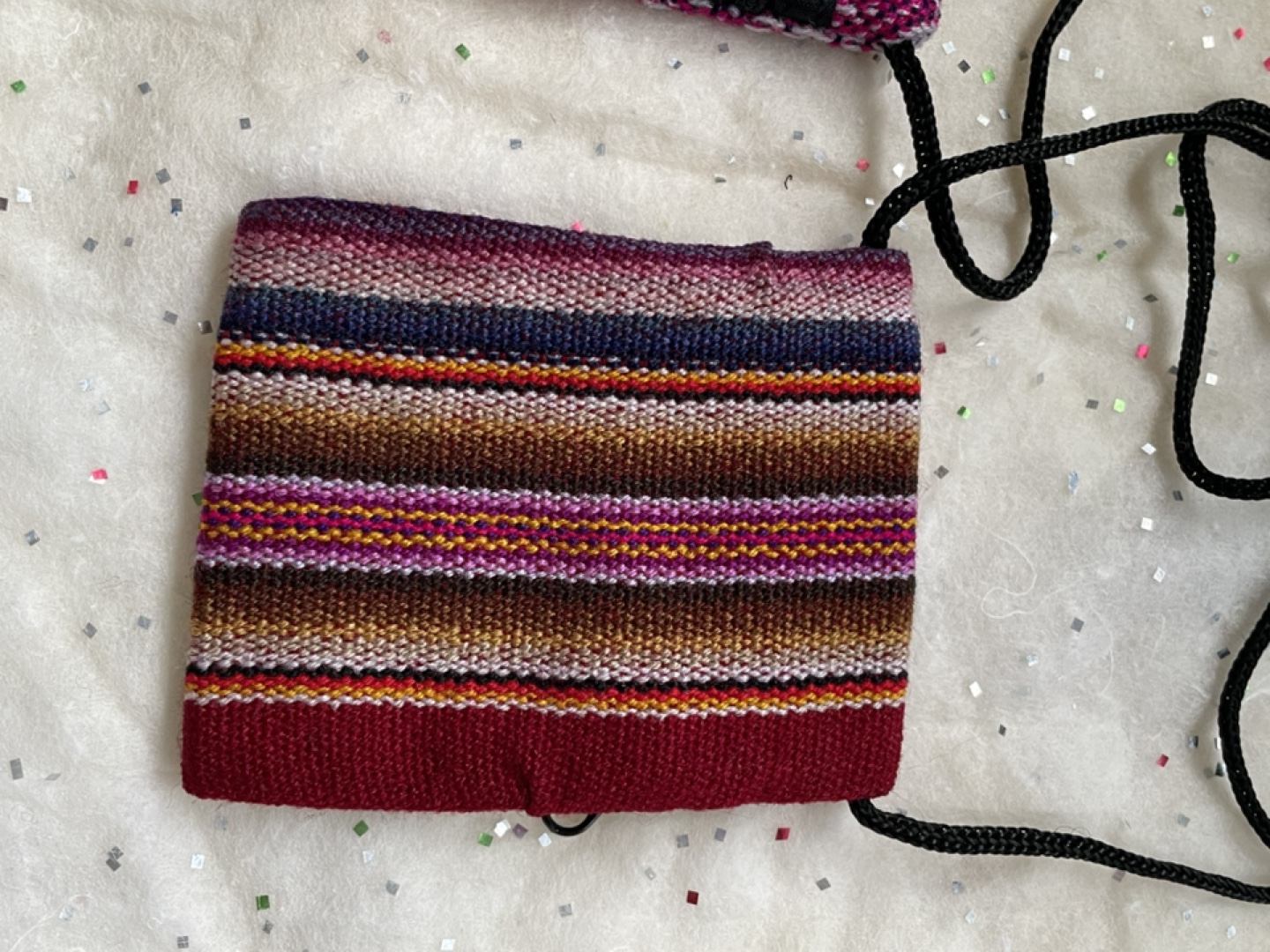 Striped Handwoven Mini Crossbody Bag - photo 5